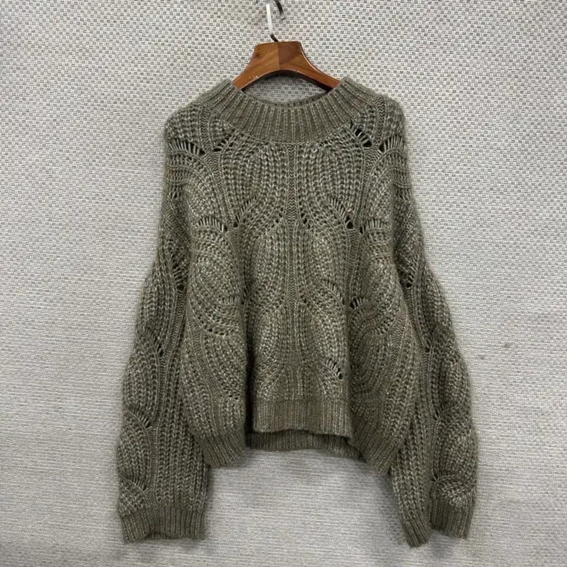 빈티지 그물 오버핏 숏 니트 스웨터 110 M08643 상품이미지1