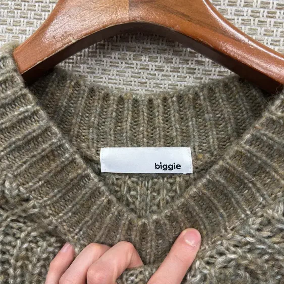 빈티지 그물 오버핏 숏 니트 스웨터 110 M08643 상품이미지3