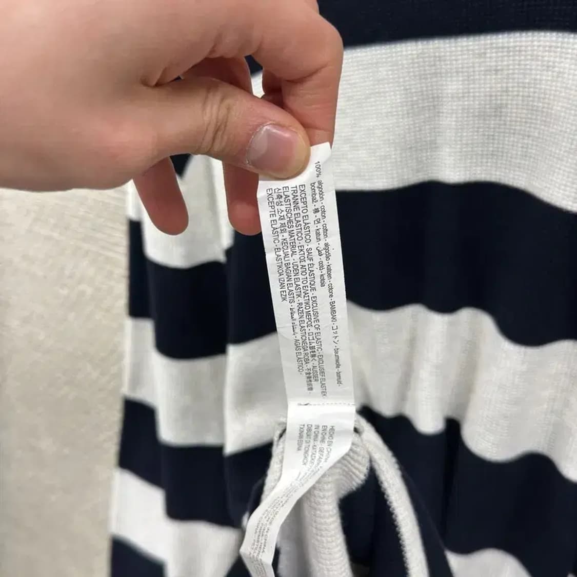 자라 캐주얼 스트라이프 라운드넥 니트 L M08777 상품이미지4