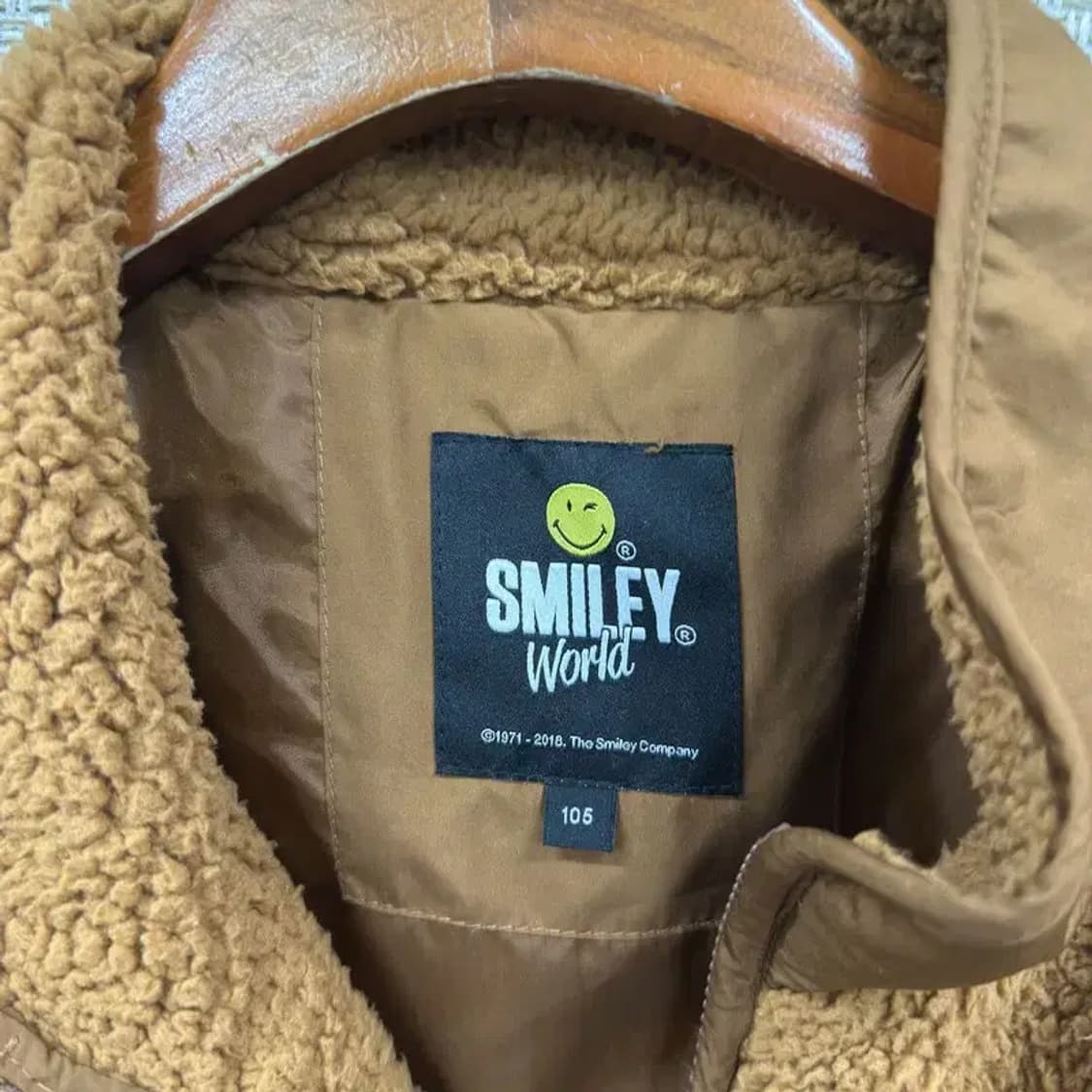 스마일리 월드 브라운 후리스 롱 코트 자켓 105 M08789 상품이미지3