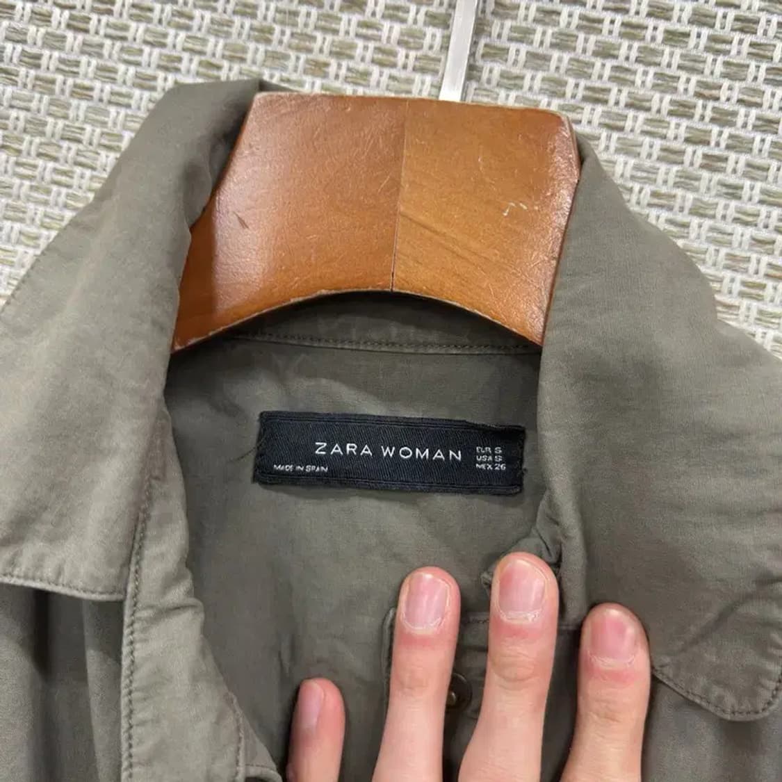 자라 카키 캐주얼 투포켓 자켓 S M08797 상품이미지3