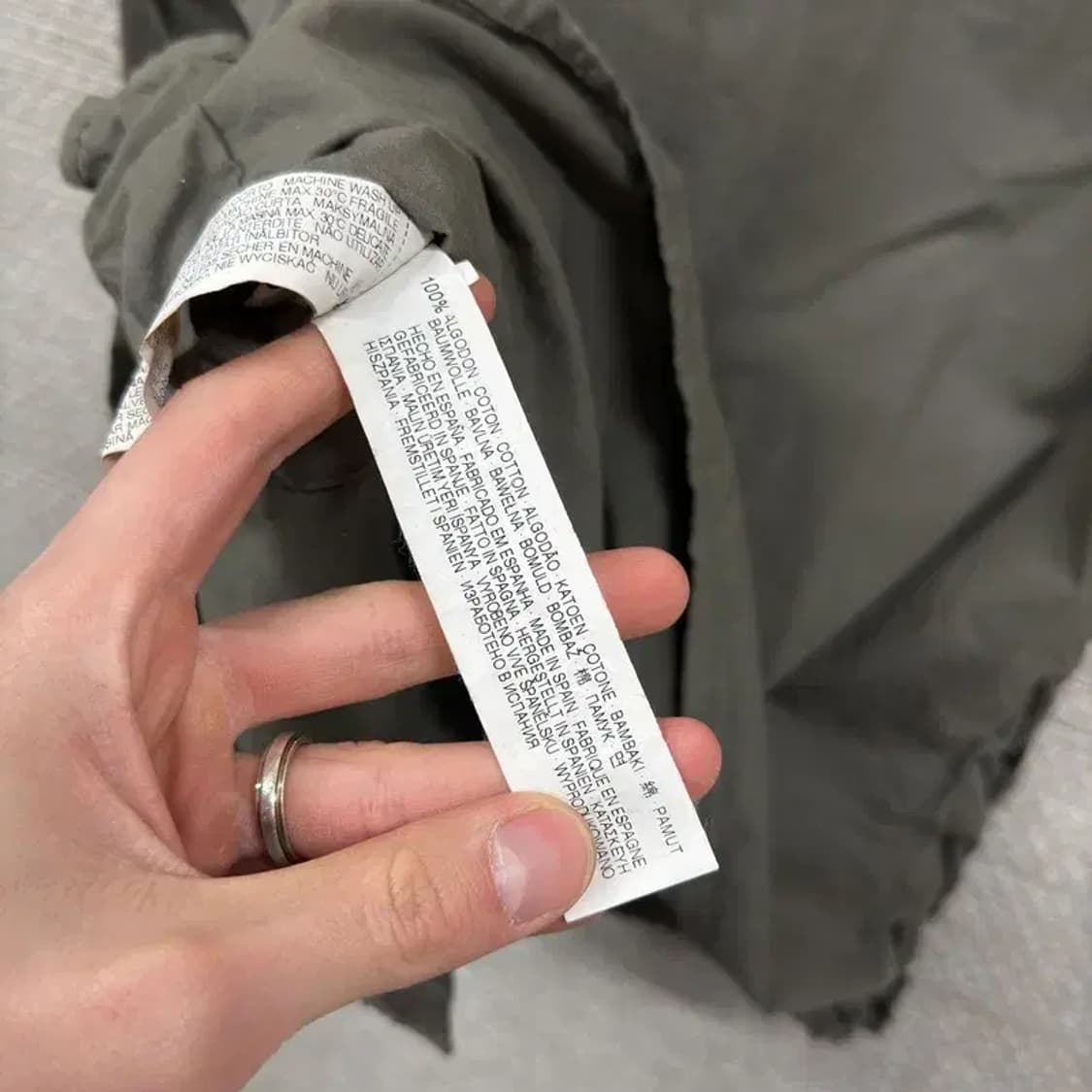 자라 카키 캐주얼 투포켓 자켓 S M08797 상품이미지4