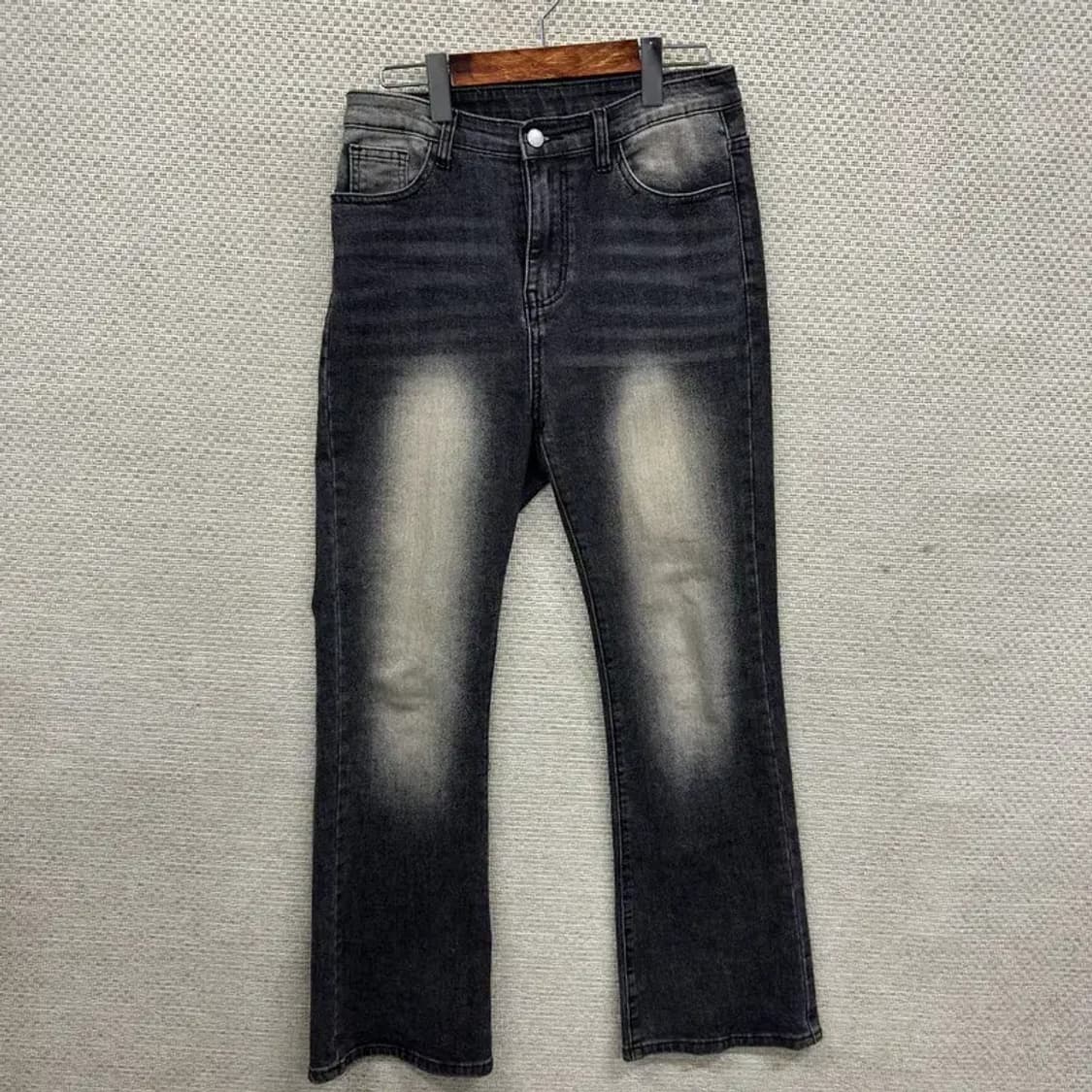 빈티지 워싱 데님 흑청 청바지 L M08807 상품이미지1