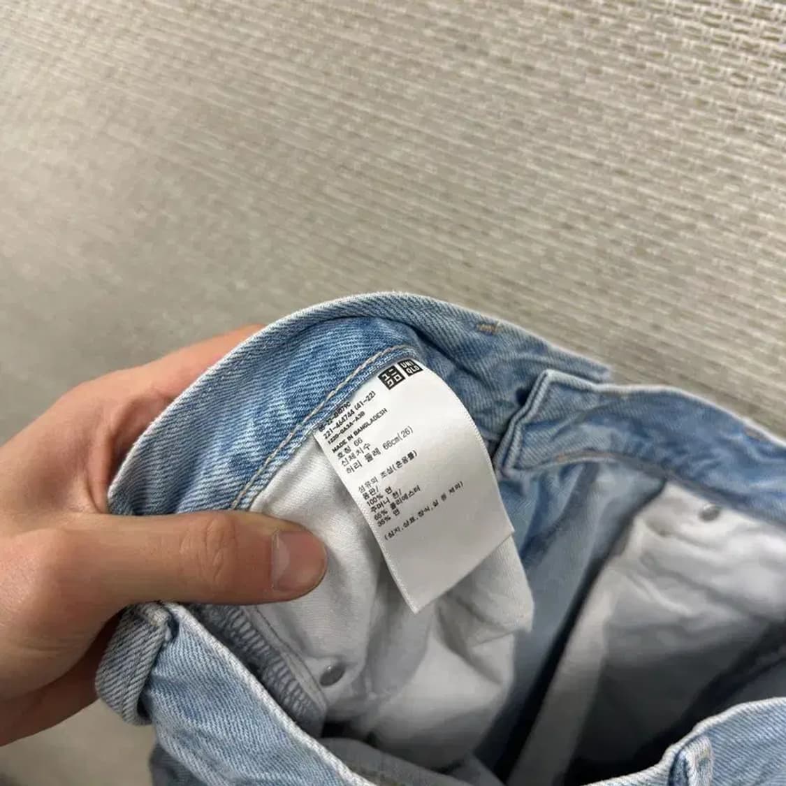 유니클로 데님 연청 청바지 66 M08808 상품이미지4