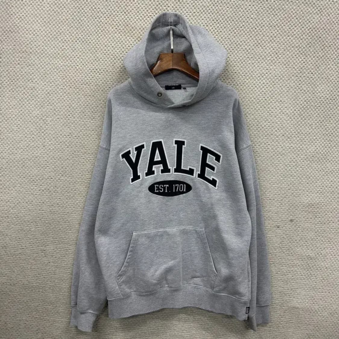 예일 자수로고 캐주얼 약기모 오버핏 후드티 M M08788 상품이미지1