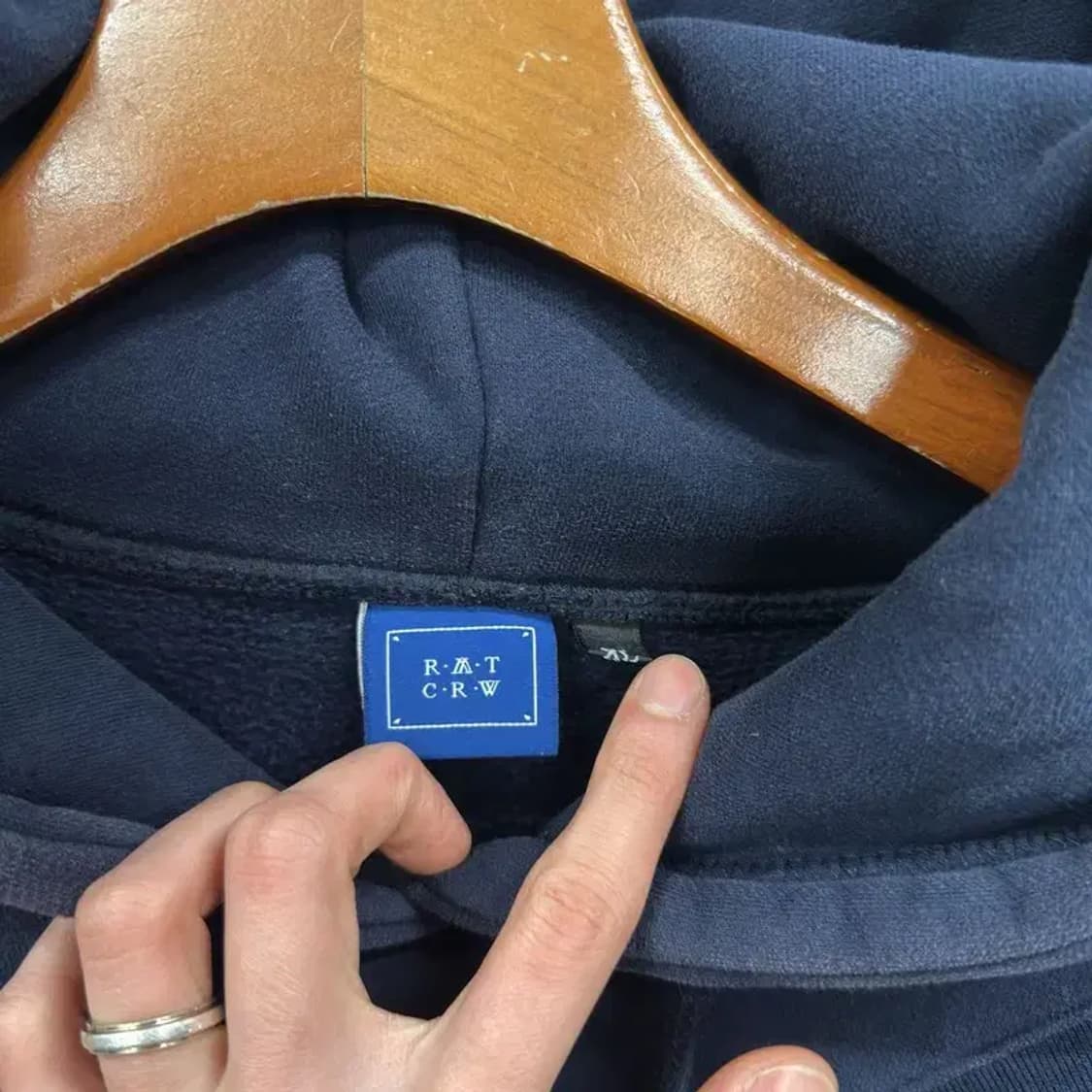 로맨틱크라운 센터라인 약기모 오버핏 후드티 XL M08792 상품이미지3