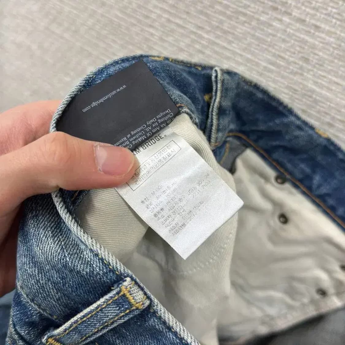 유니폼브릿지 워싱 데님 청바지 M M08814 상품이미지6