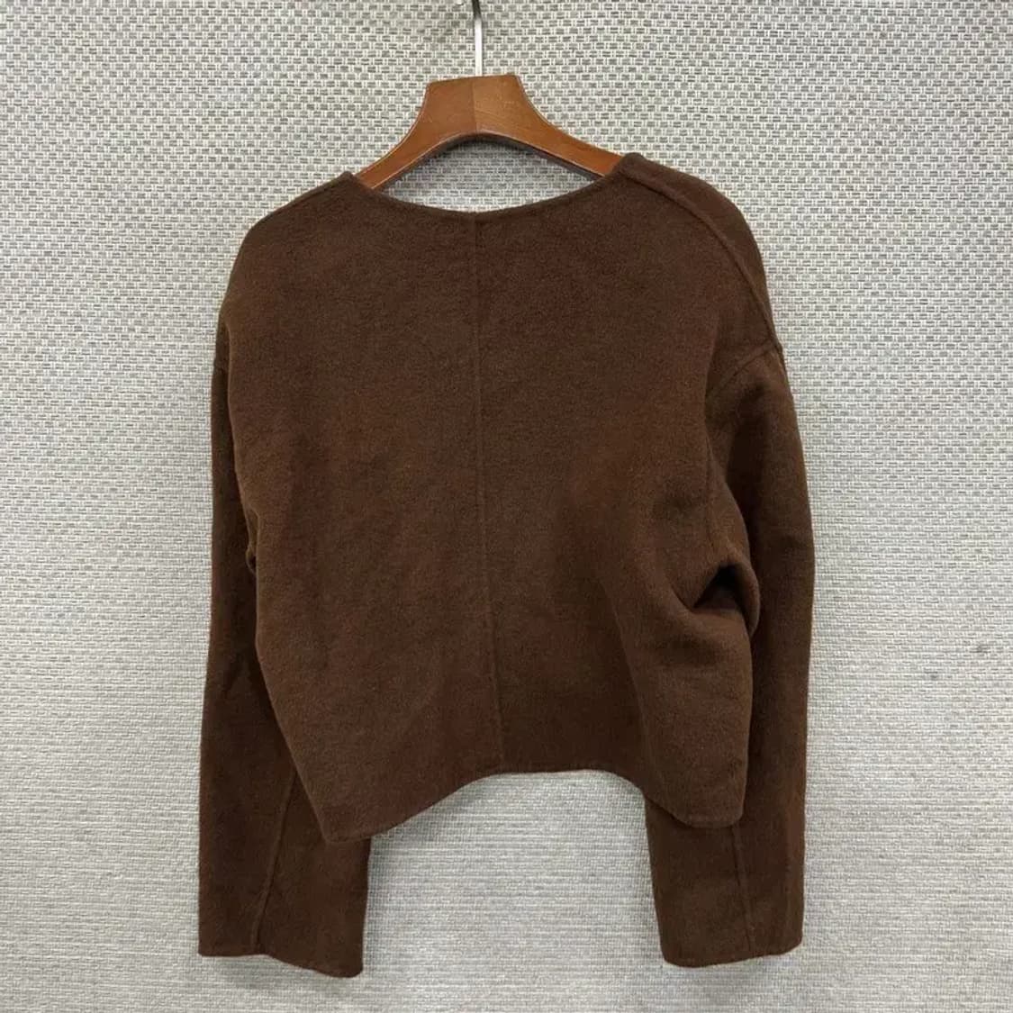 에잇세컨즈 브라운 울 니트 오버핏 가디건 XS M09080 상품이미지2