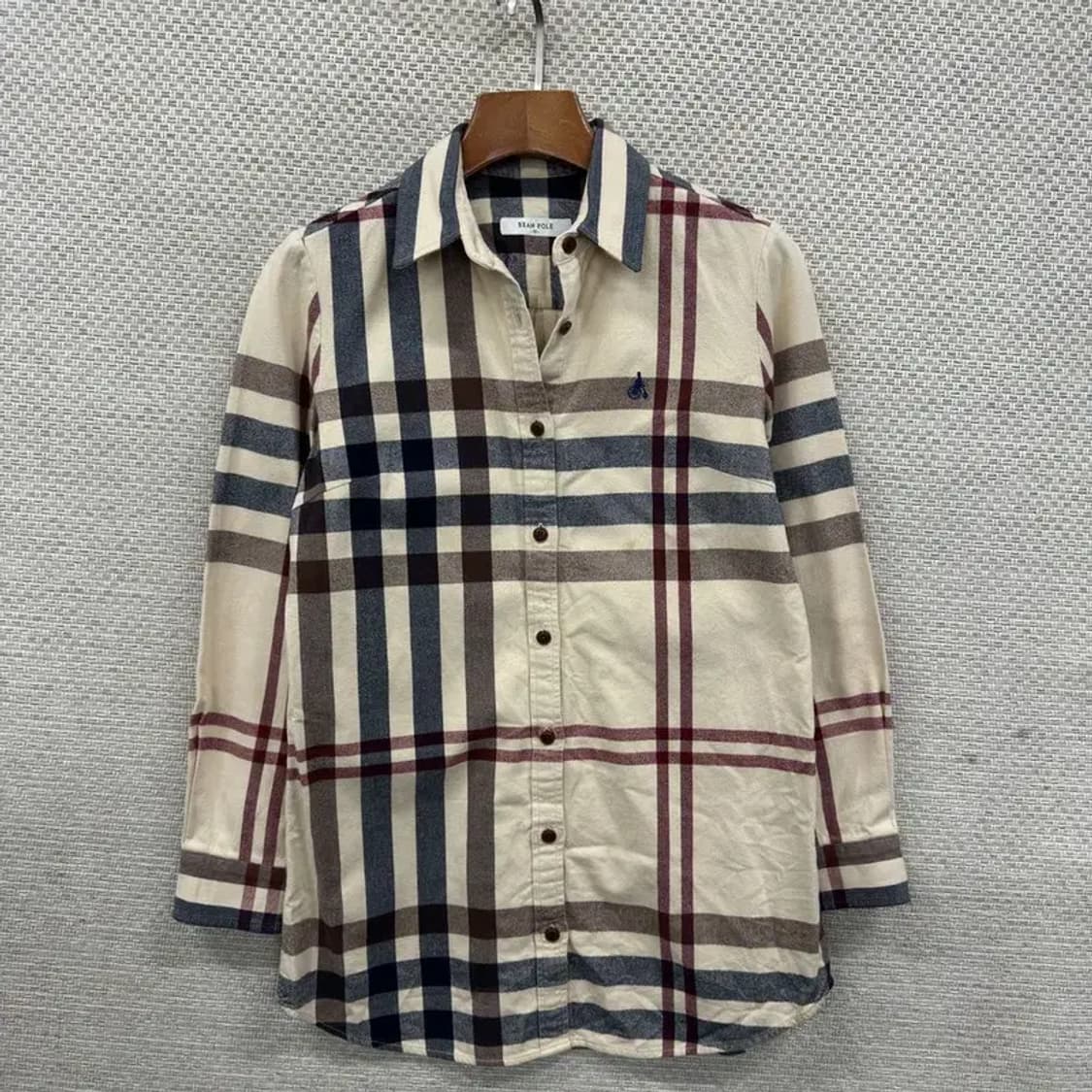 빈폴 자수로고 체크 셔츠 90 M09082 상품이미지1