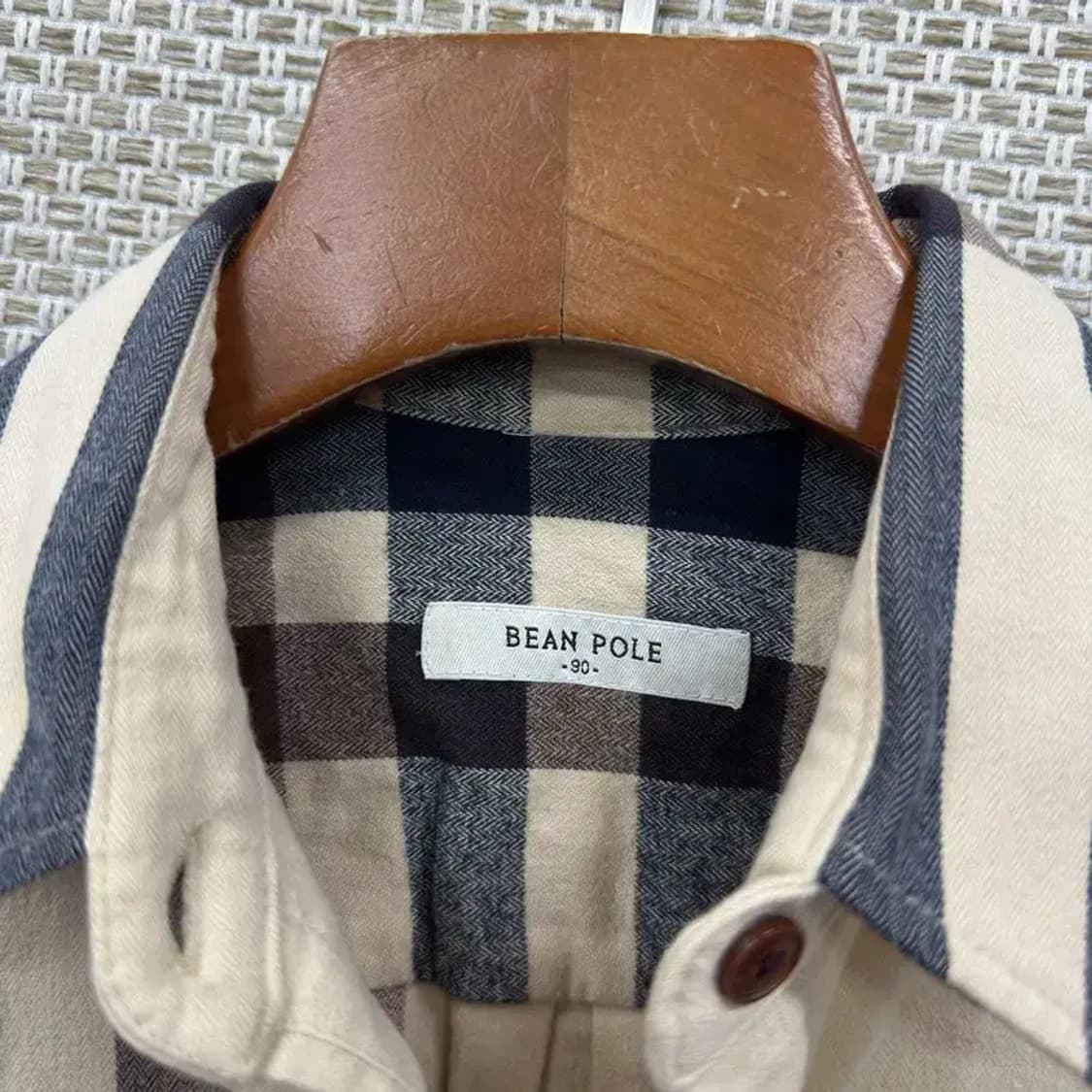 빈폴 자수로고 체크 셔츠 90 M09082 상품이미지3