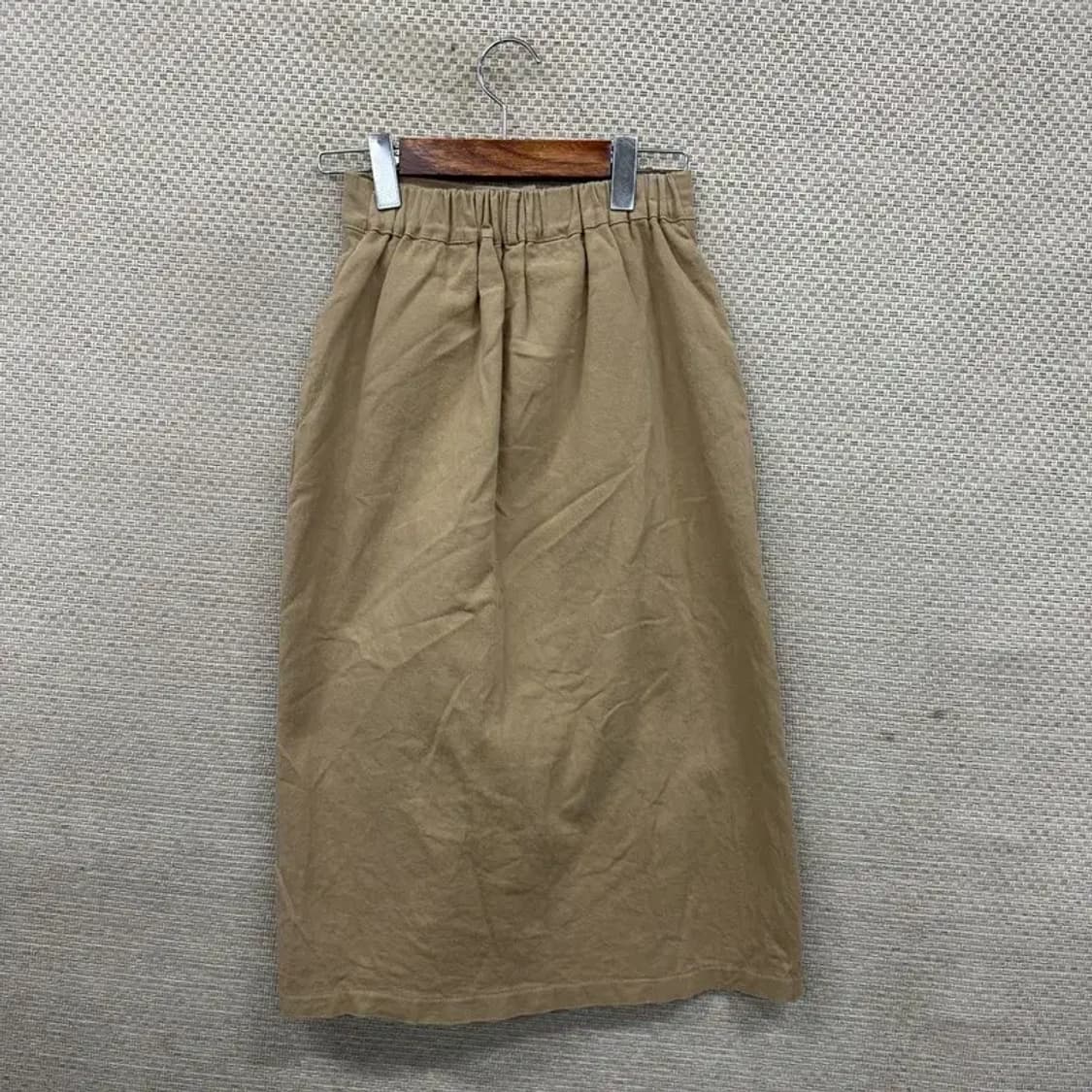 에잇세컨즈 베이지 센터절개 치마 롱 스커트 S M09089 상품이미지2
