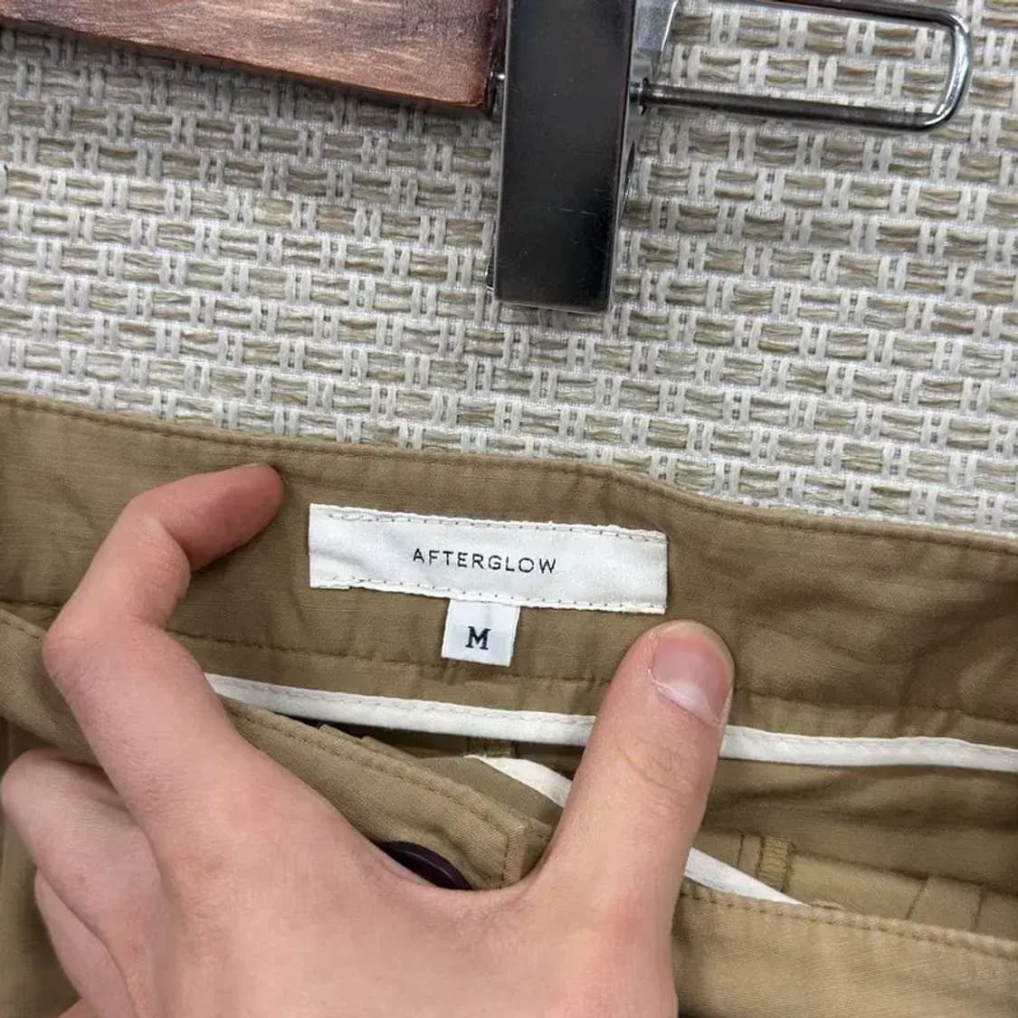 빈티지 베이지 뒷절개 치마 롱 스커트 M M09090 상품이미지3