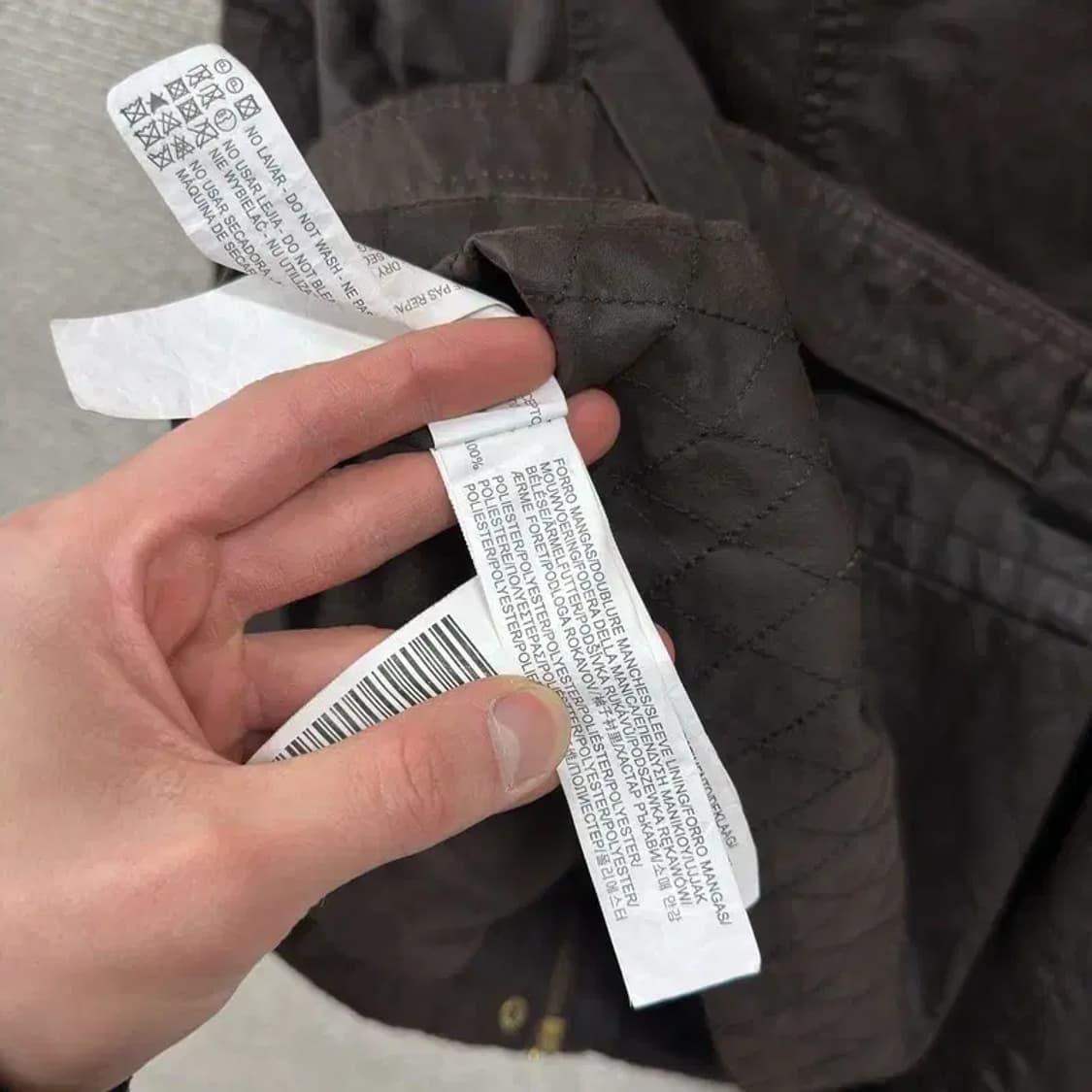 빈티지 브라운 벨티드 퀄팅 자켓 90 M09071 상품이미지3