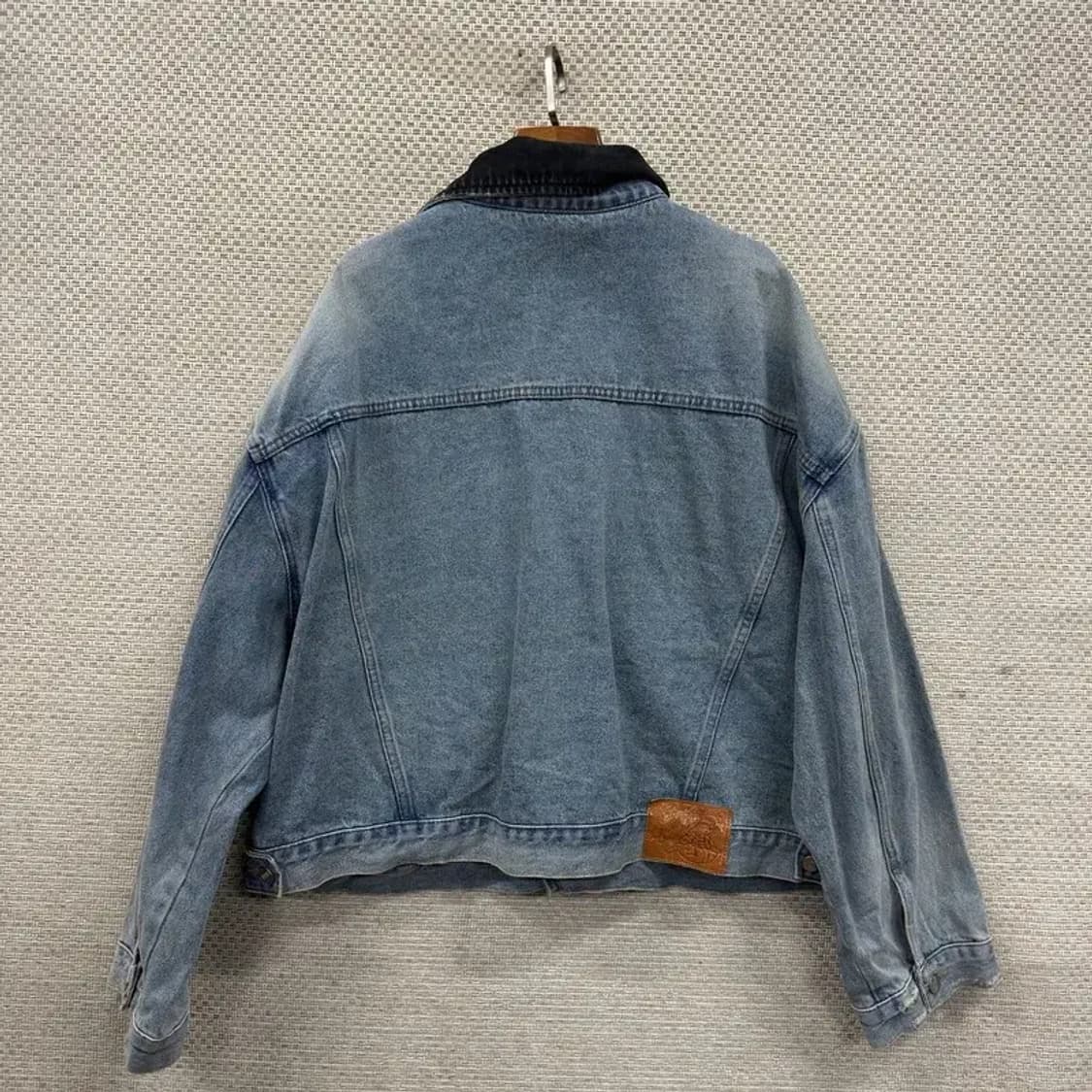 빈티지 워싱 카라 배색 데님 자켓 110 M09076 상품이미지2
