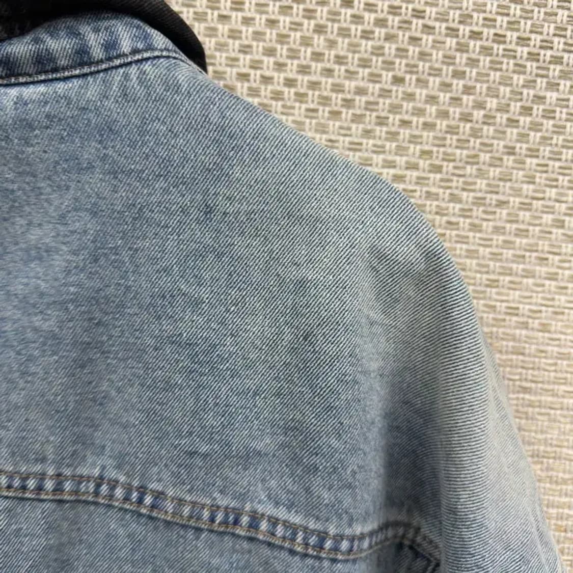 빈티지 워싱 카라 배색 데님 자켓 110 M09076 상품이미지5