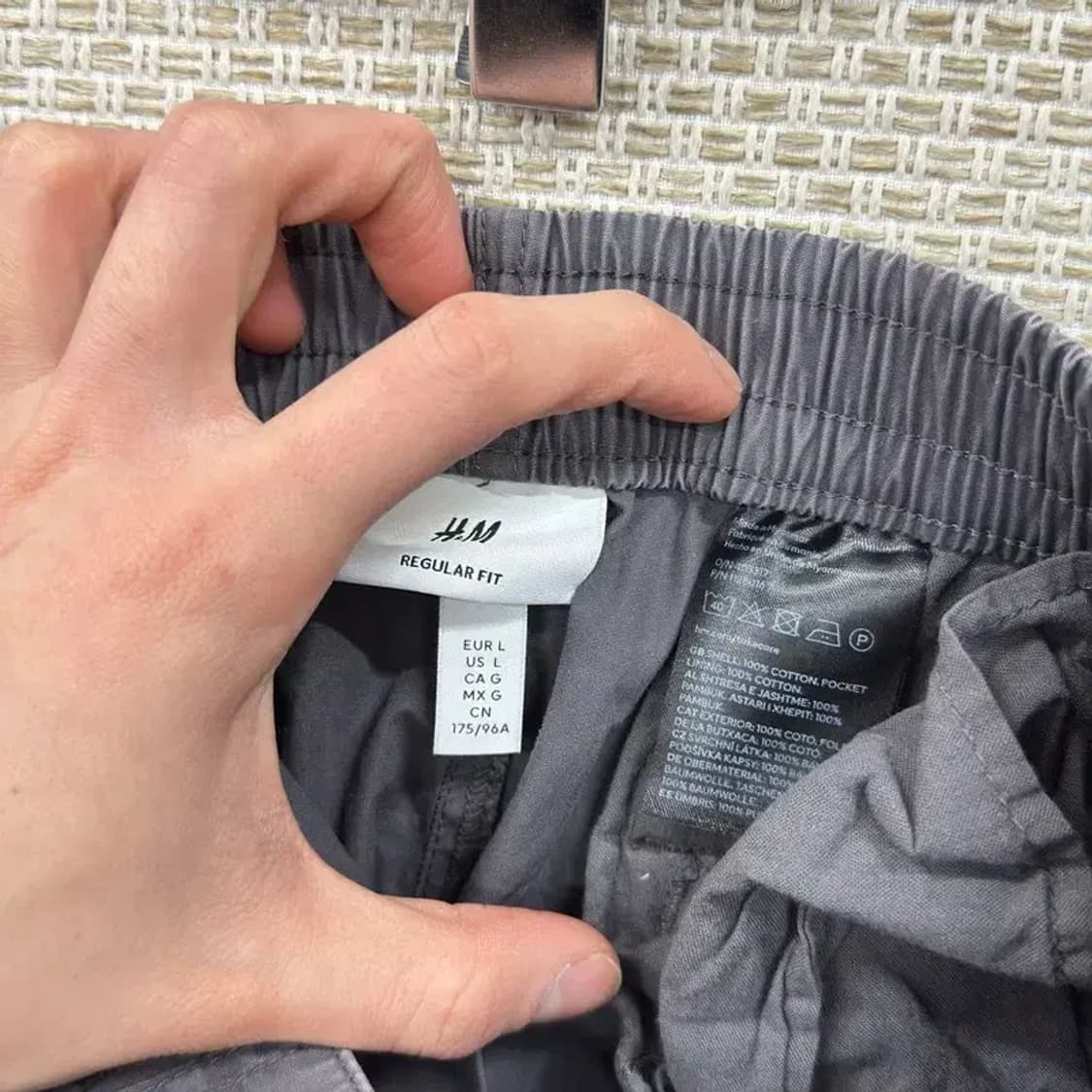 에이치앤엠 레귤러핏 카고 바지 L M09095 상품이미지3