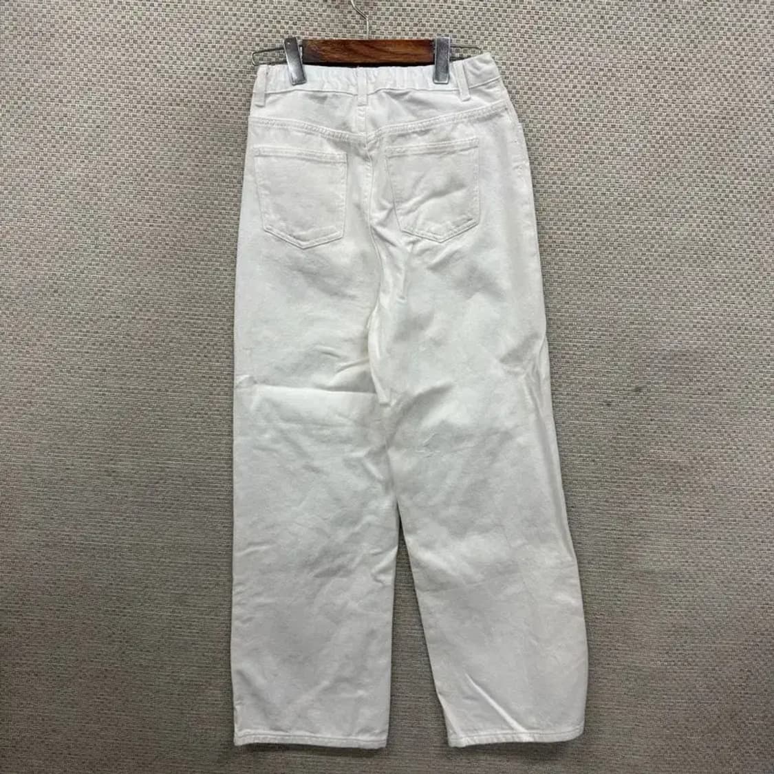 스탠다드 화이트 와이드팬츠 데님팬츠 M M09096 상품이미지2