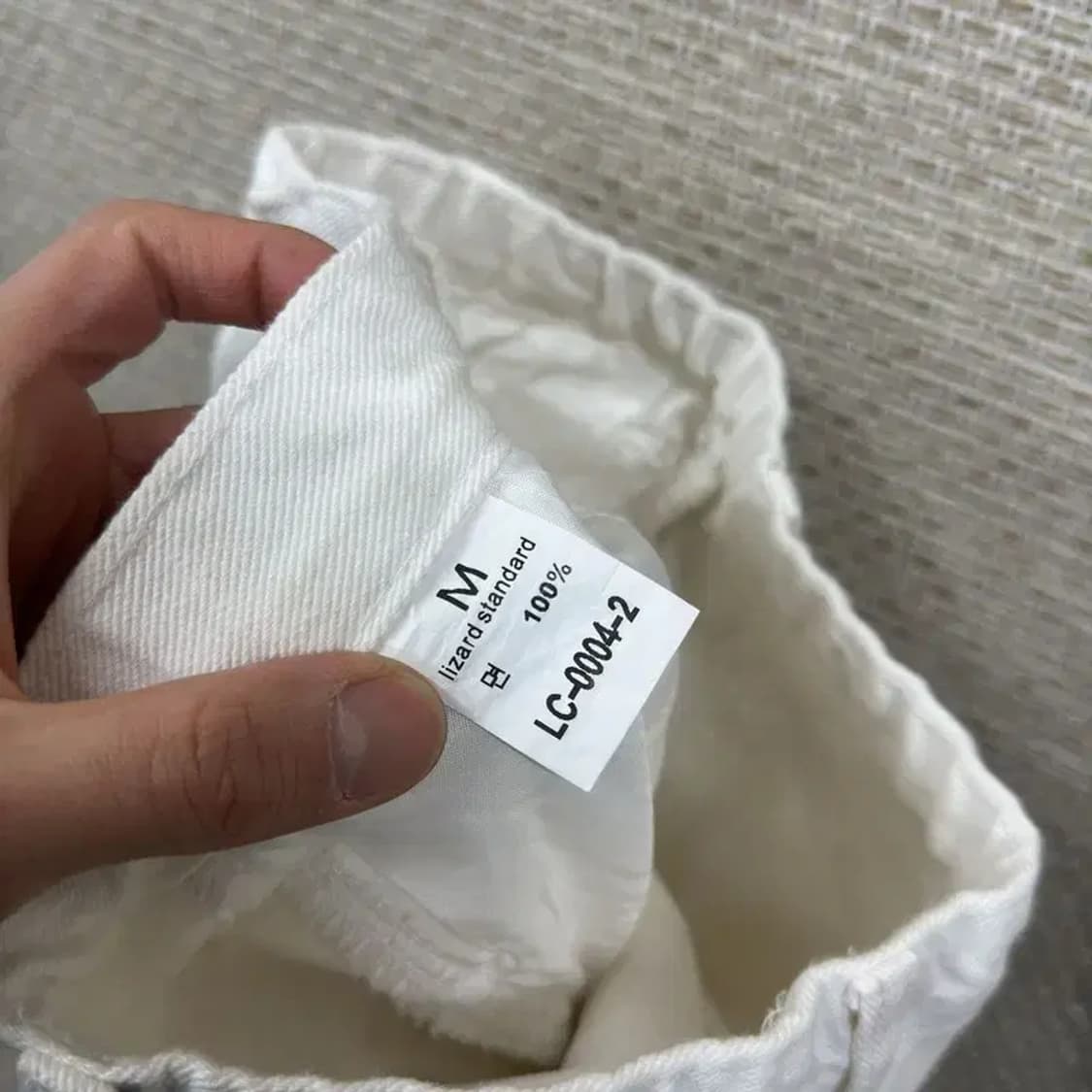 스탠다드 화이트 와이드팬츠 데님팬츠 M M09096 상품이미지3