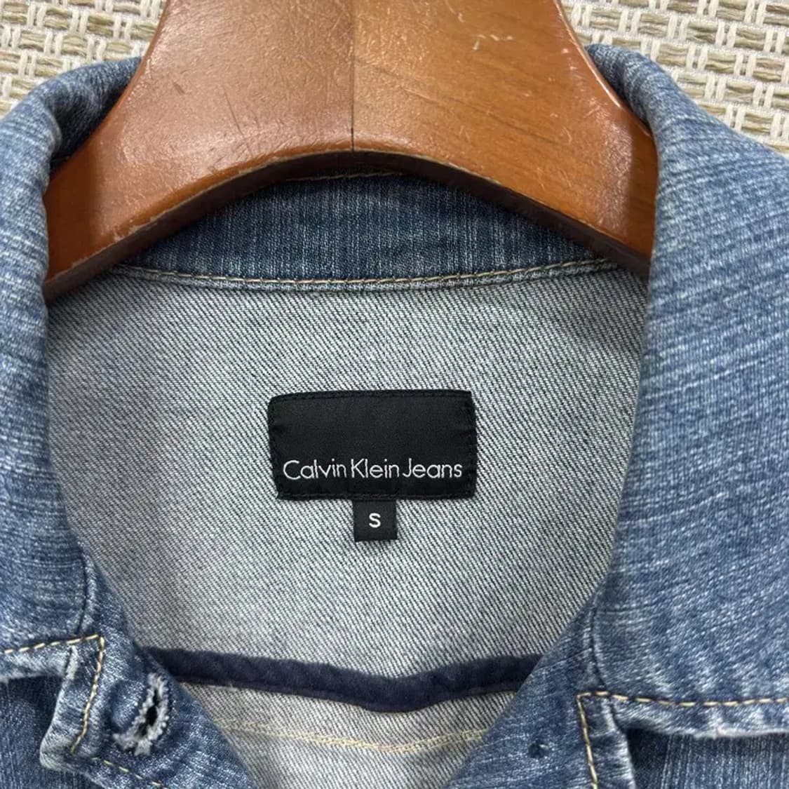 캘빈클라인 캐주얼 데님 크롭 집업 자켓 S M09083 상품이미지3