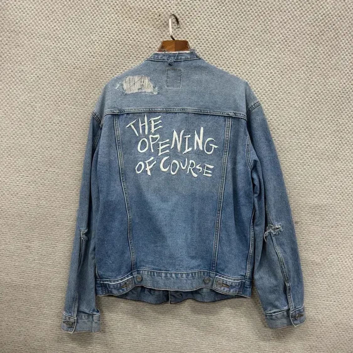 에잇세컨즈 데미지 백프린팅 데님 자켓 XL M09085 상품이미지2
