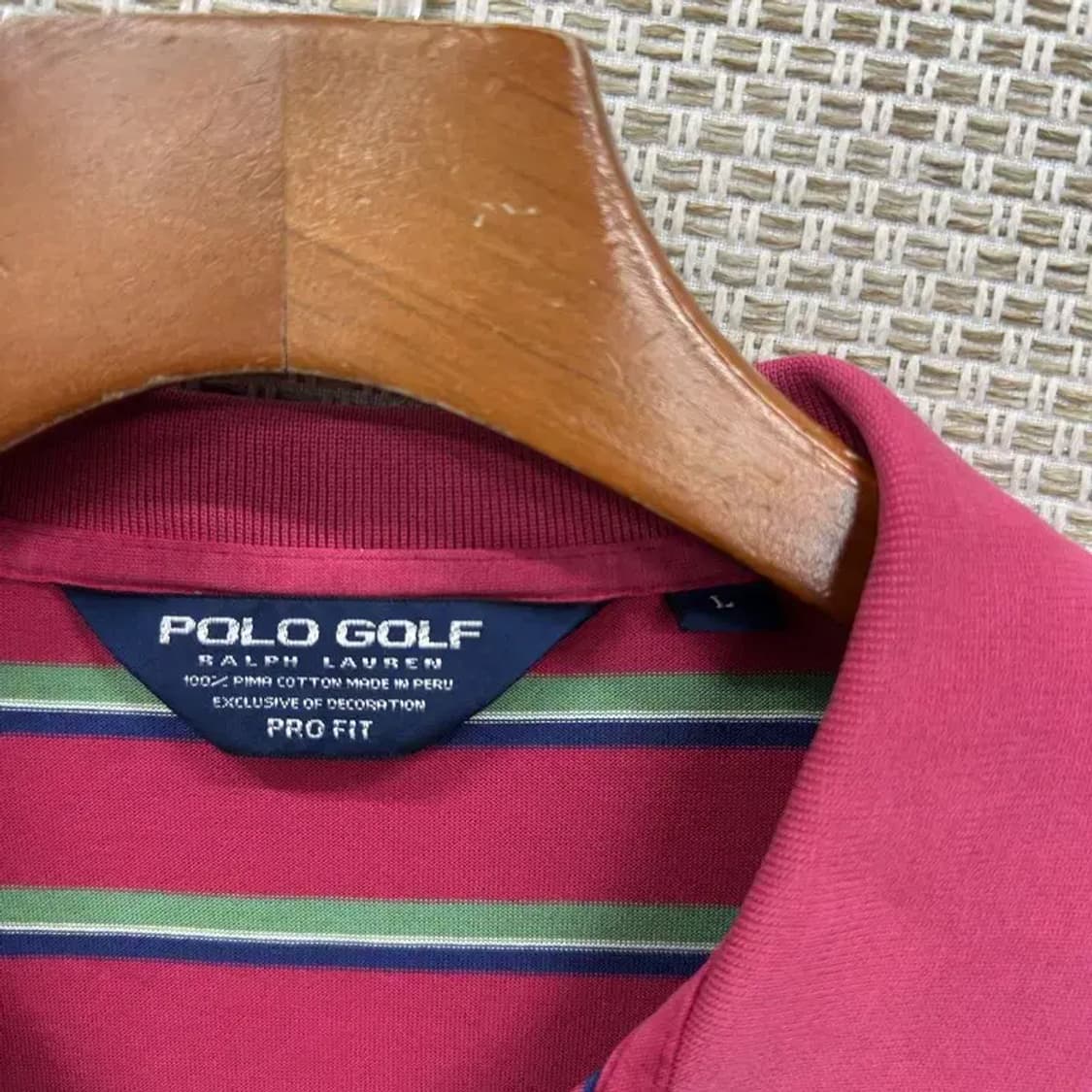 폴로 랄프로렌 골프 스트라이프 프로핏 긴팔 카라티 L M09197 상품이미지3