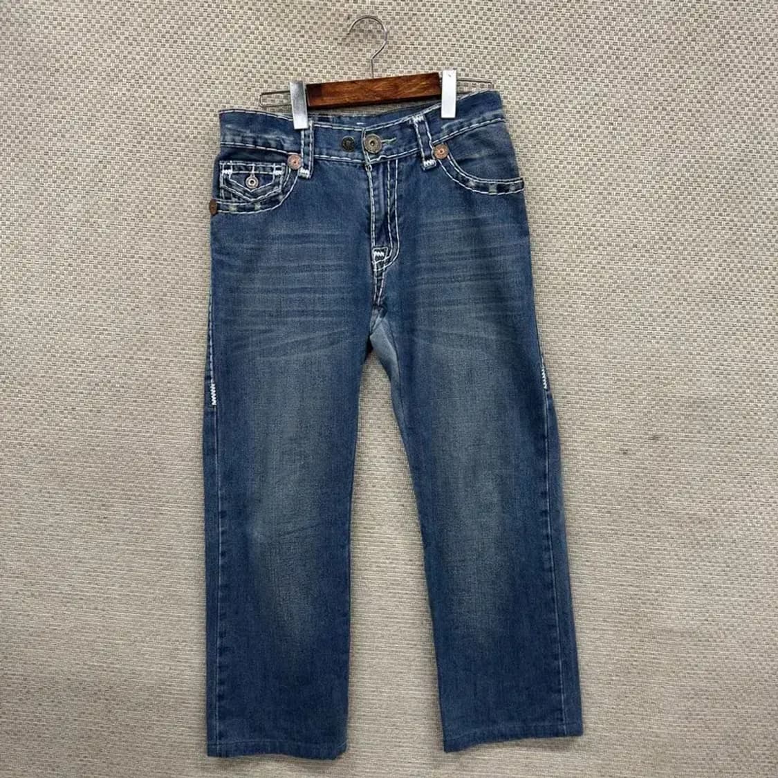 빈티지 스티치라인 데님 와이드팬츠 청바지 27인치 M09206 상품이미지1