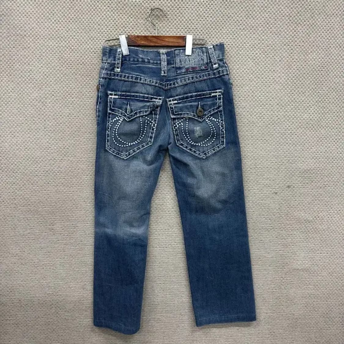 빈티지 스티치라인 데님 와이드팬츠 청바지 27인치 M09206 상품이미지2