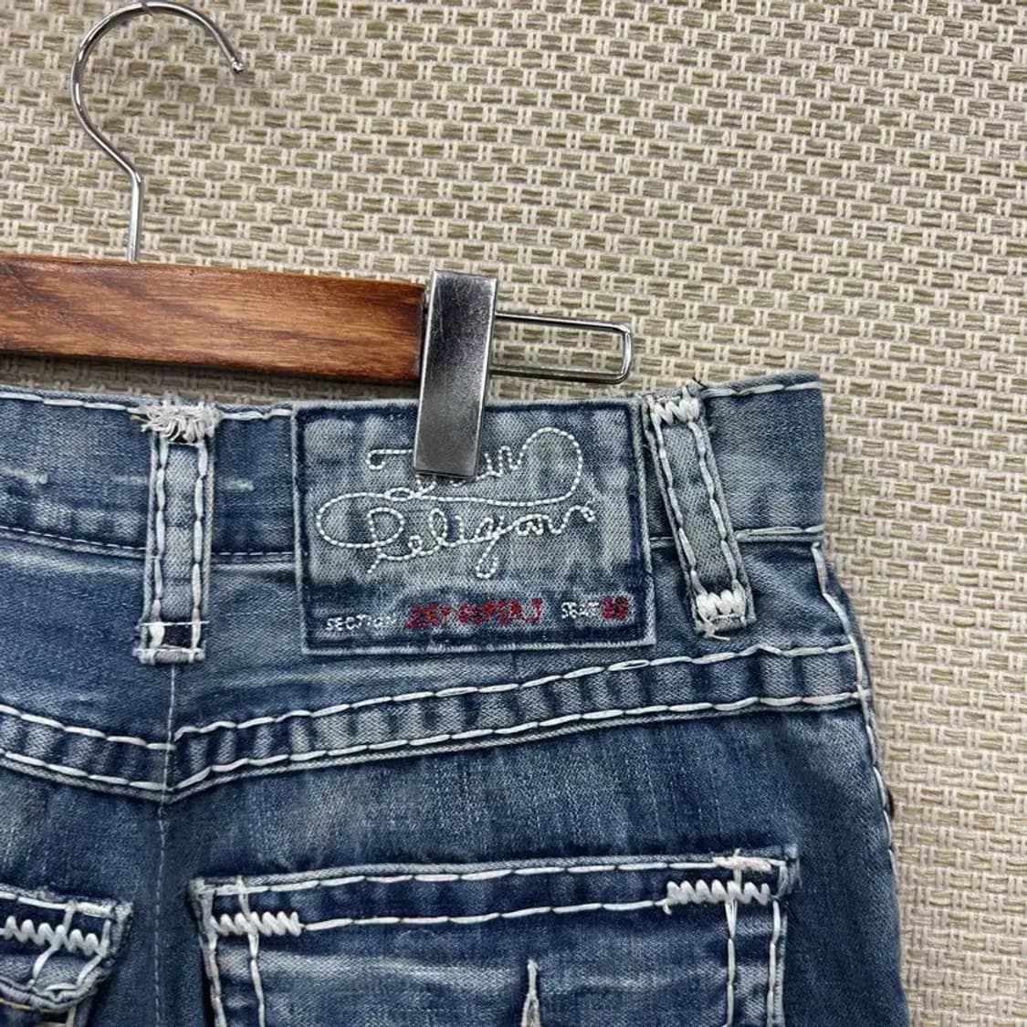 빈티지 스티치라인 데님 와이드팬츠 청바지 27인치 M09206 상품이미지3