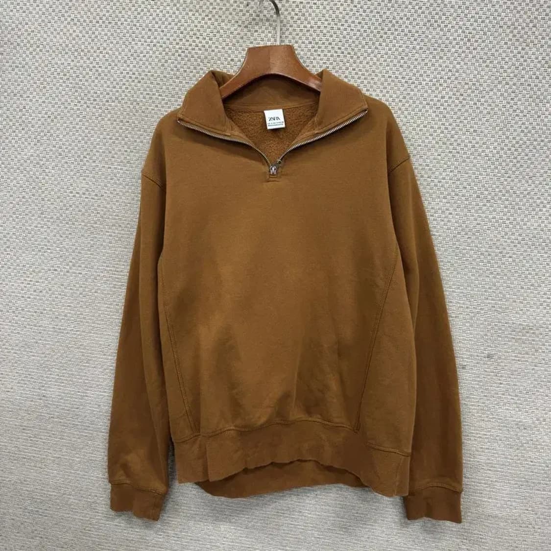 자라 ZARA 캐주얼 약기모 반집업 카라 맨투맨 S M09203 상품이미지1