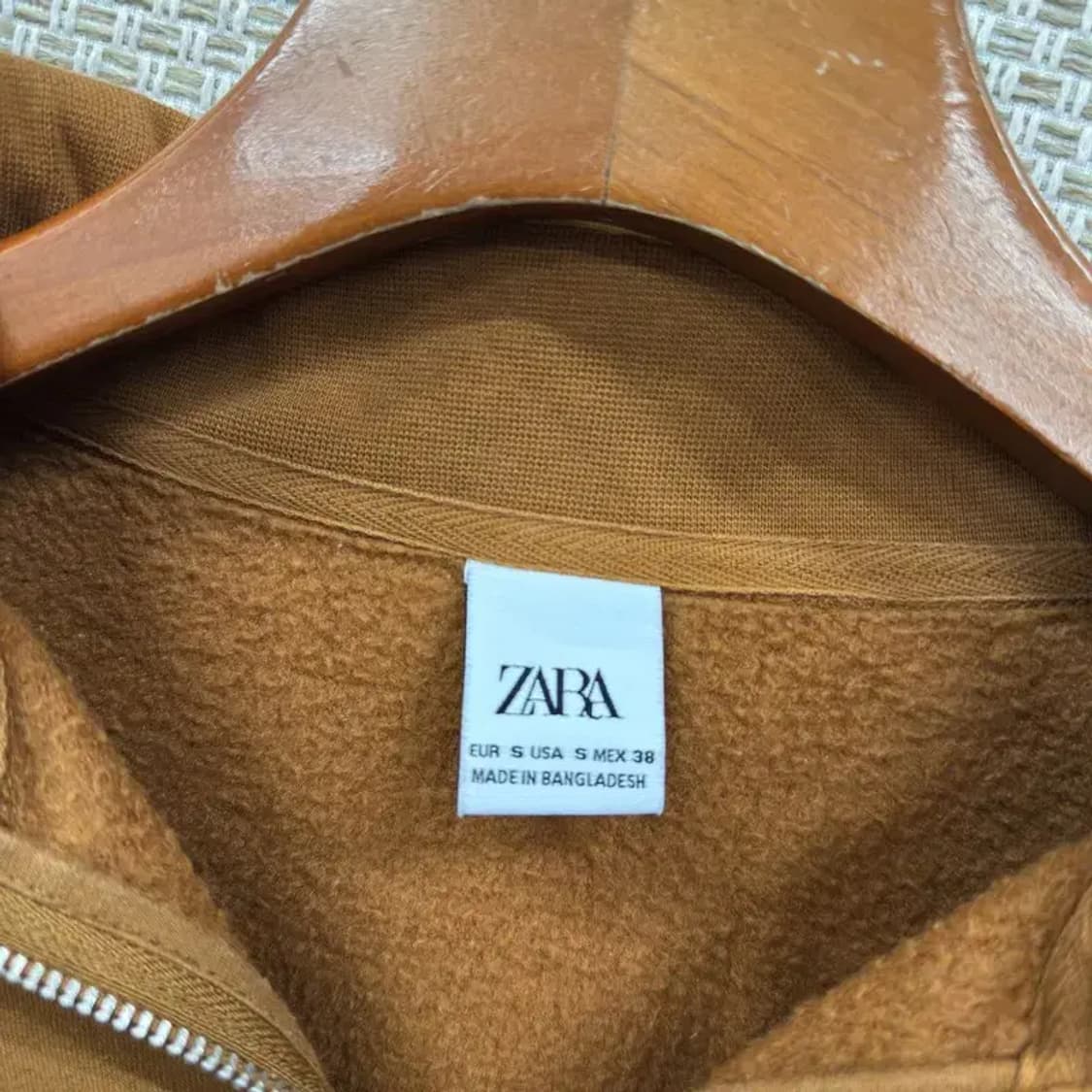 자라 ZARA 캐주얼 약기모 반집업 카라 맨투맨 S M09203 상품이미지3