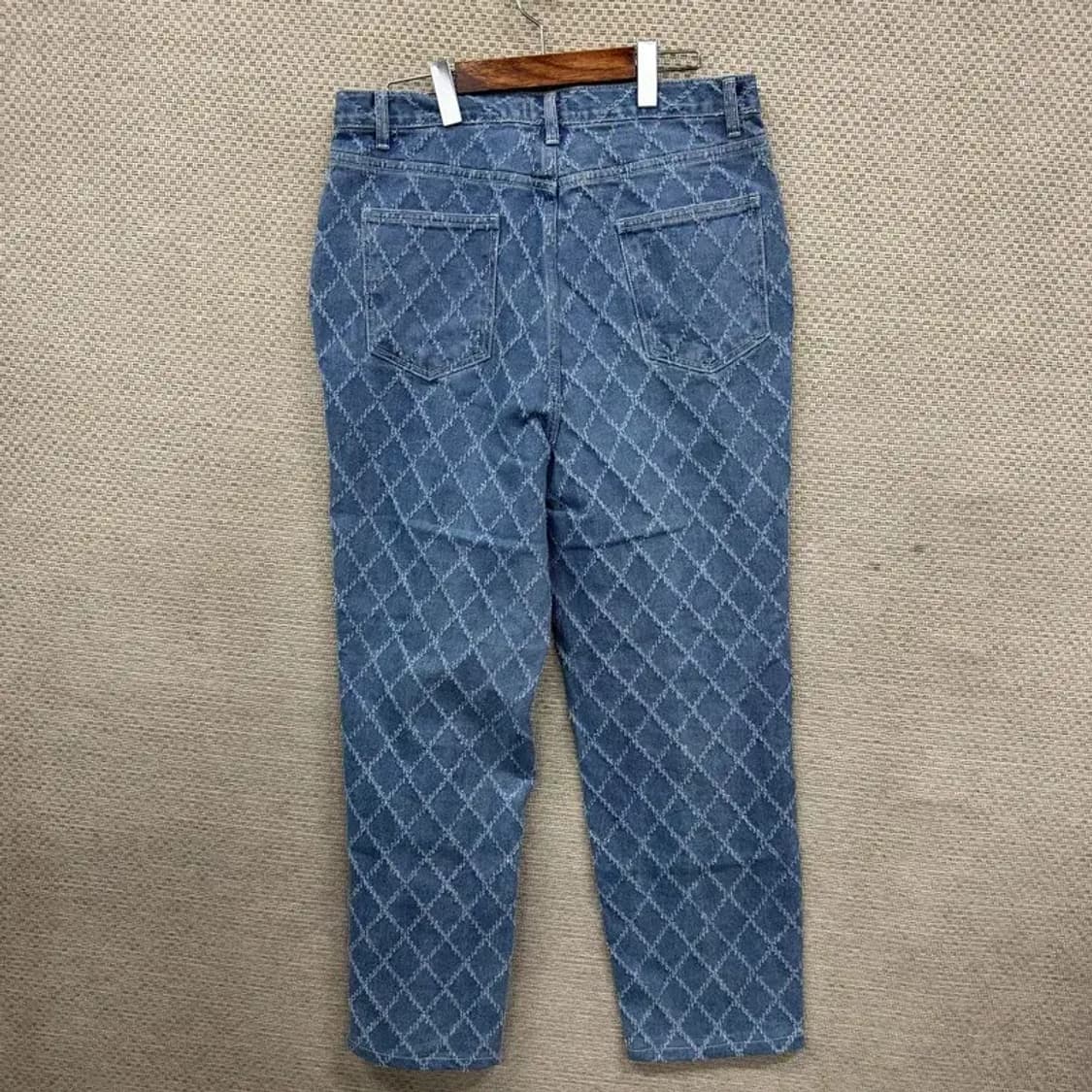 빈티지 다이아몬드 패턴 데님팬츠 청바지 L M09211 상품이미지2