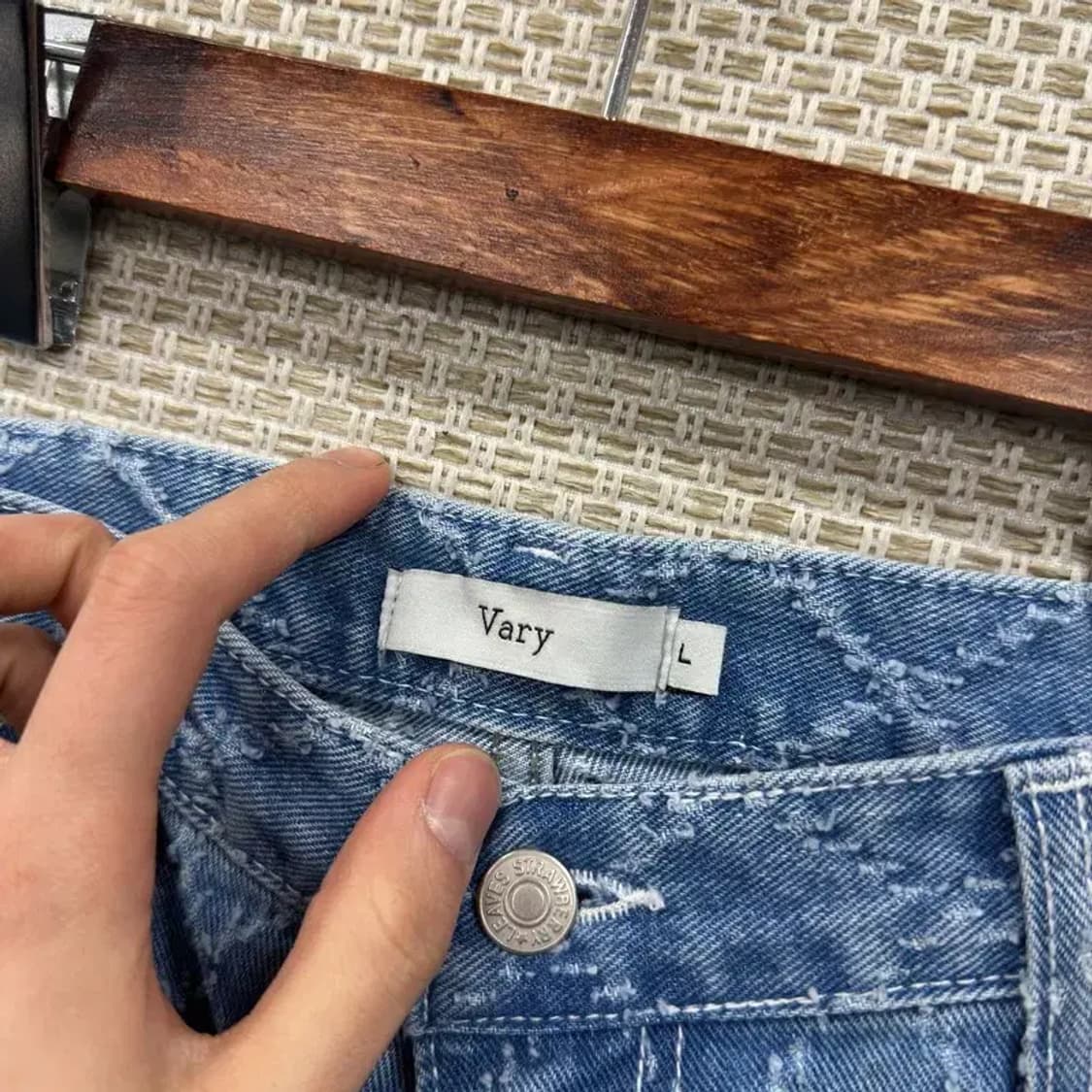 빈티지 다이아몬드 패턴 데님팬츠 청바지 L M09211 상품이미지3