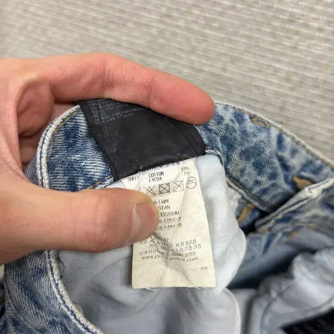 피스워커 캐주얼 워싱 데님 청바지 34 M09214 상품이미지6