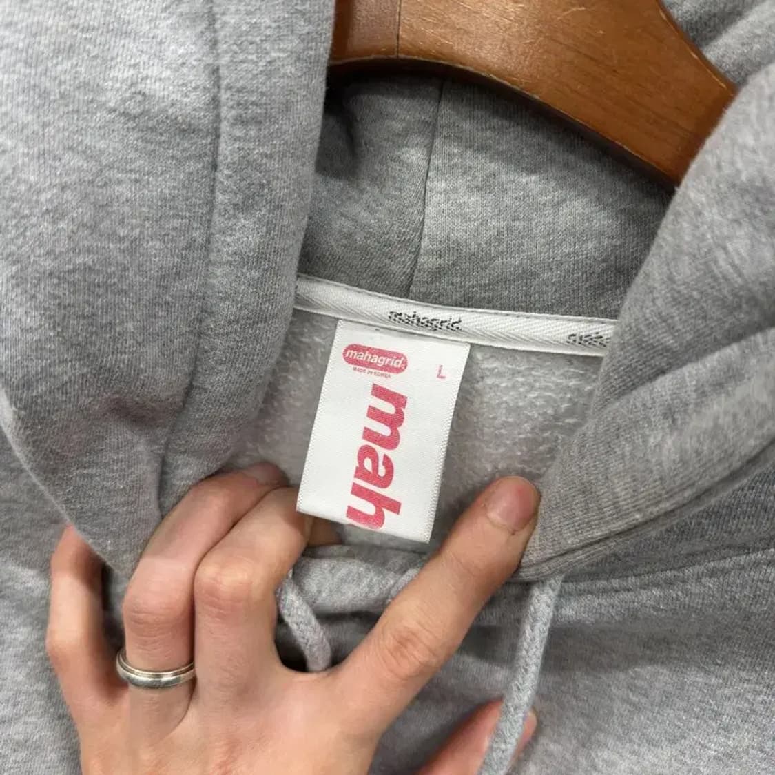 마하그리드 약기모 프린팅로고 후드티 L M09195 상품이미지3