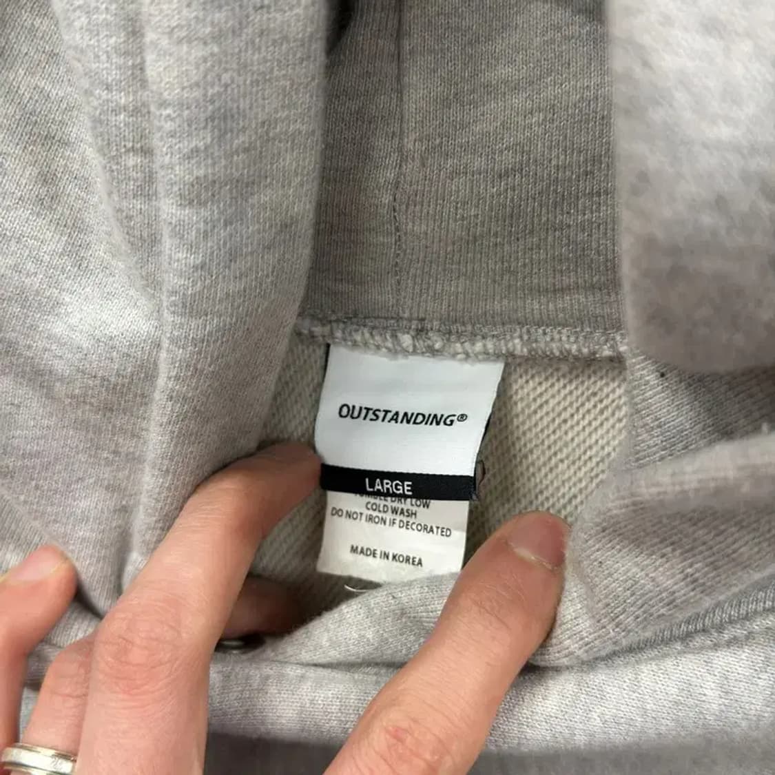 아웃스탠딩 센터프린팅 캐주얼 오버핏 후드티 L M09309 상품이미지3