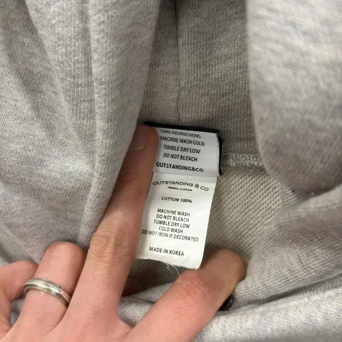 아웃스탠딩 센터프린팅 캐주얼 오버핏 후드티 L M09309 상품이미지4