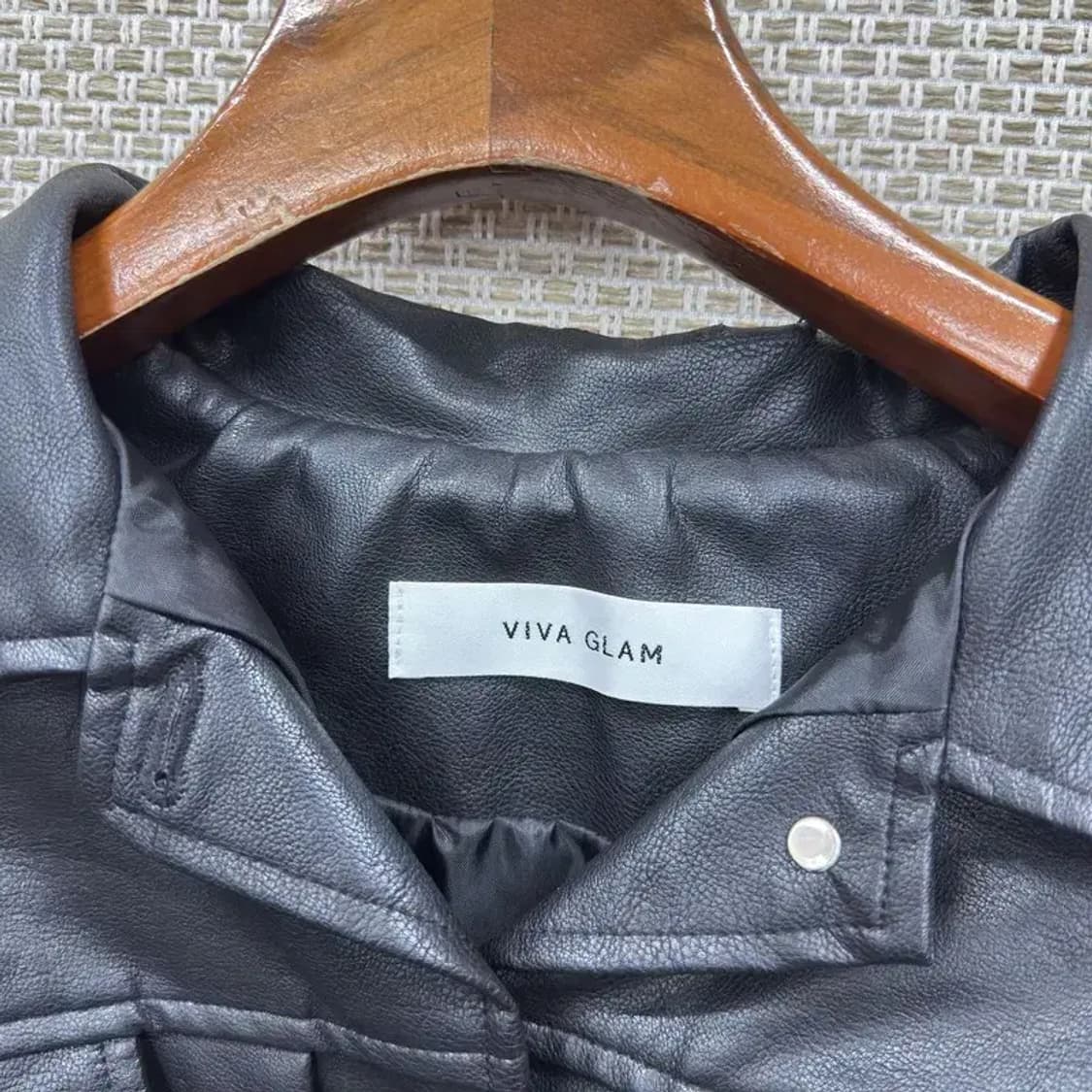 비바 글램 투포켓 가죽 자켓 100 M09320 상품이미지3