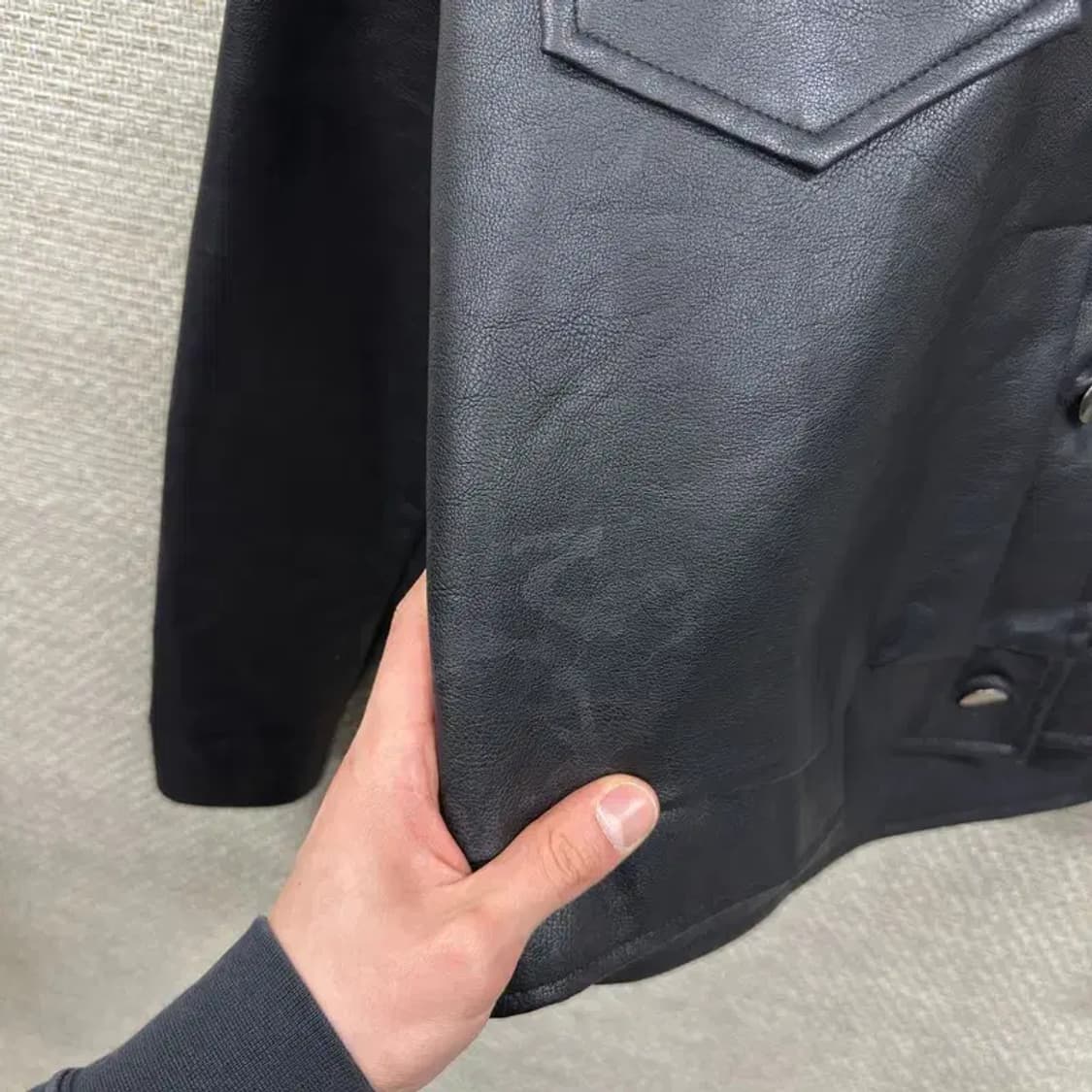 비바 글램 투포켓 가죽 자켓 100 M09320 상품이미지4