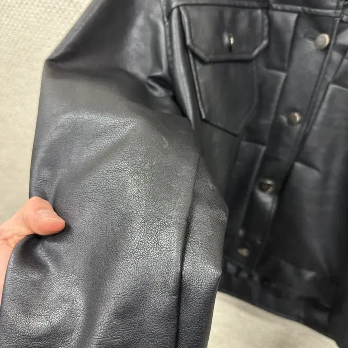 비바 글램 투포켓 가죽 자켓 100 M09320 상품이미지5