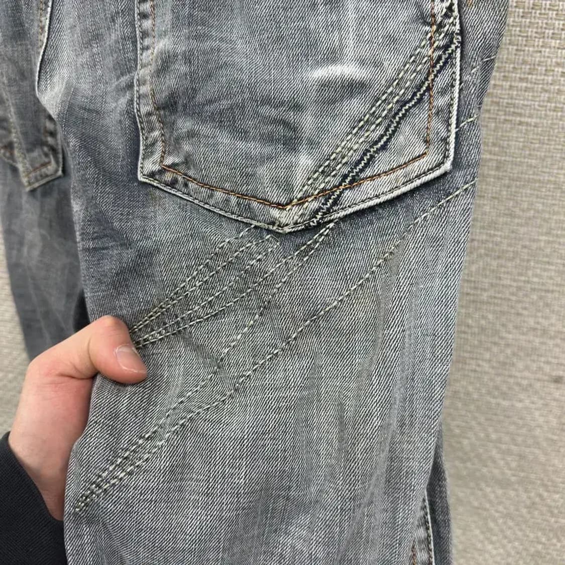 리에톤 빈티지 워싱 데님 와이드팬츠 청바지 30 M09334 상품이미지7