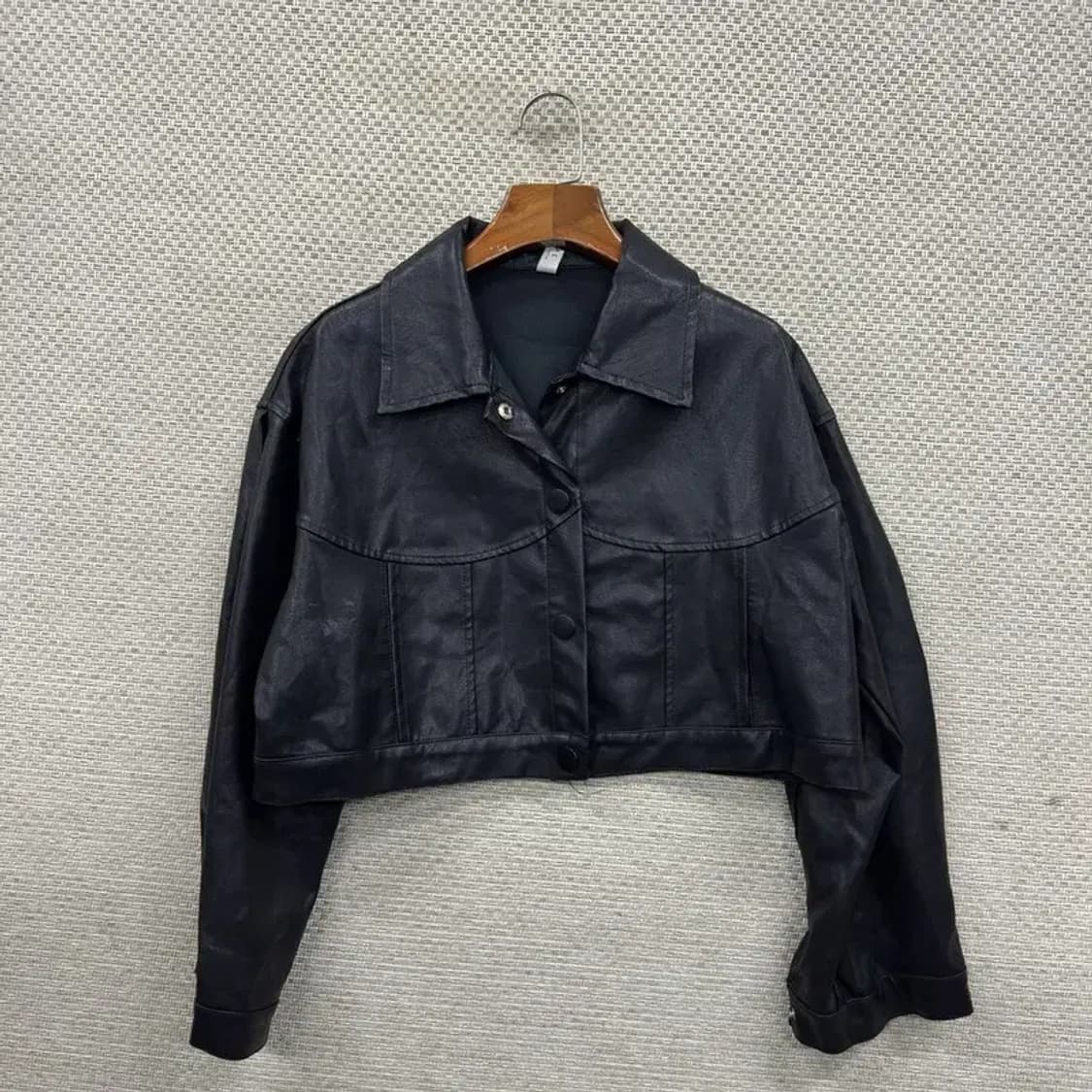 빈티지 크롭 가죽 자켓 M M09323 상품이미지1