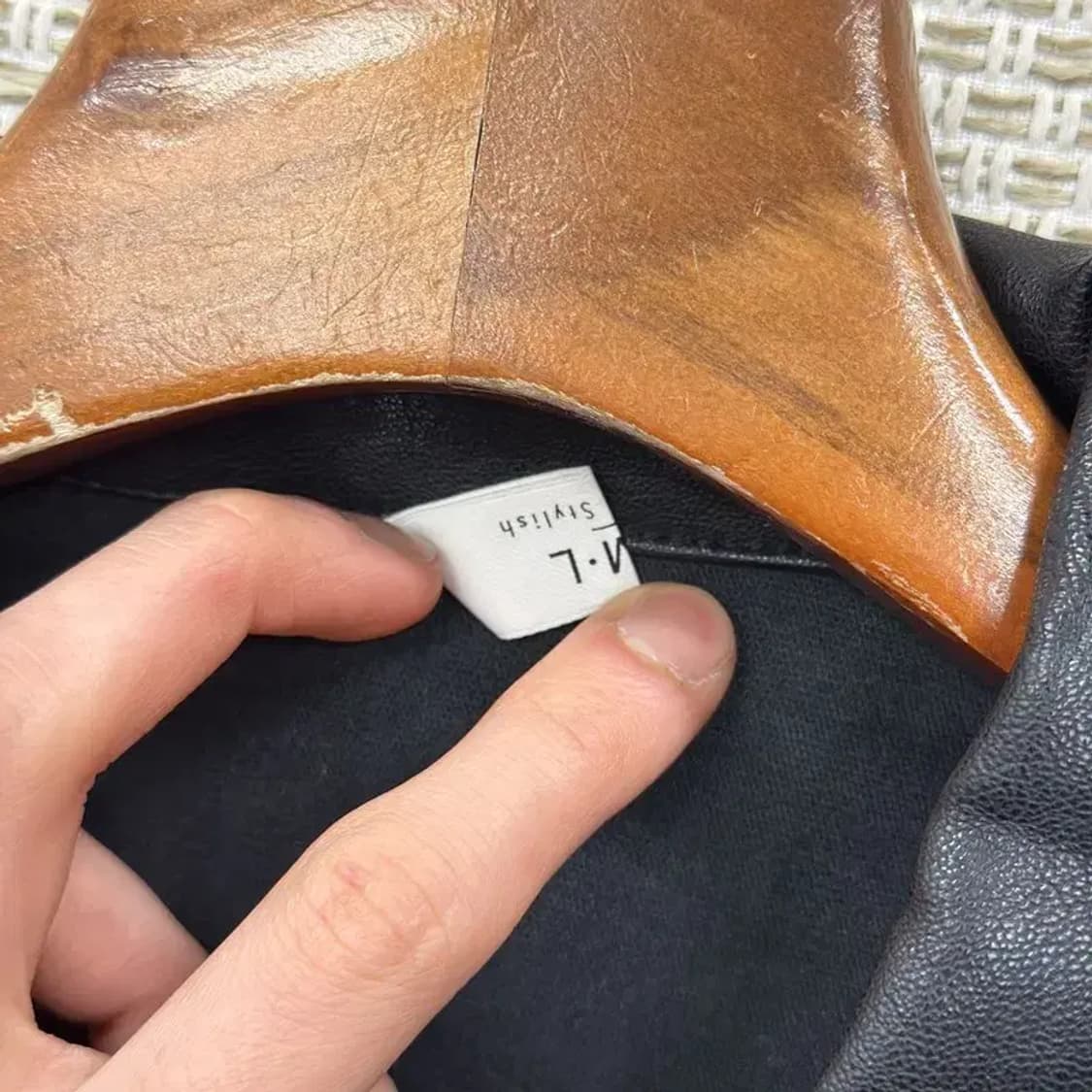 빈티지 크롭 가죽 자켓 M M09323 상품이미지4