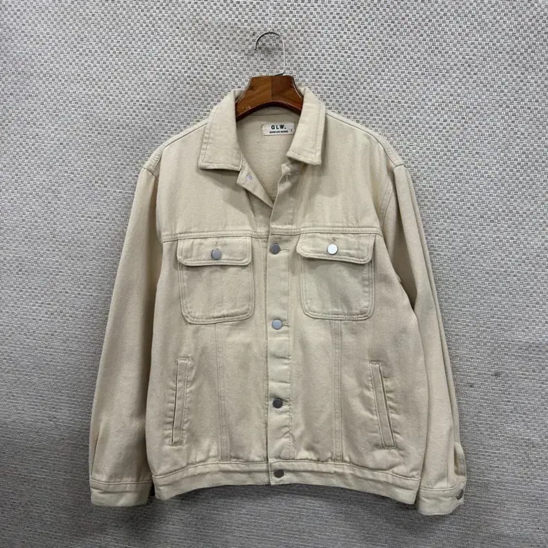 굿 라이프 웍스 베이지 투포켓 데님 자켓 S M09328 상품이미지1