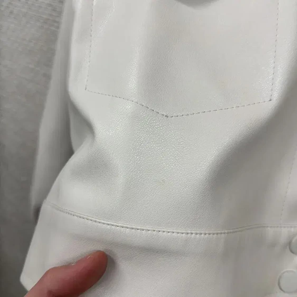 빈티지 캐주얼 투포켓 크롭 가죽자켓 FREE M09330 상품이미지5