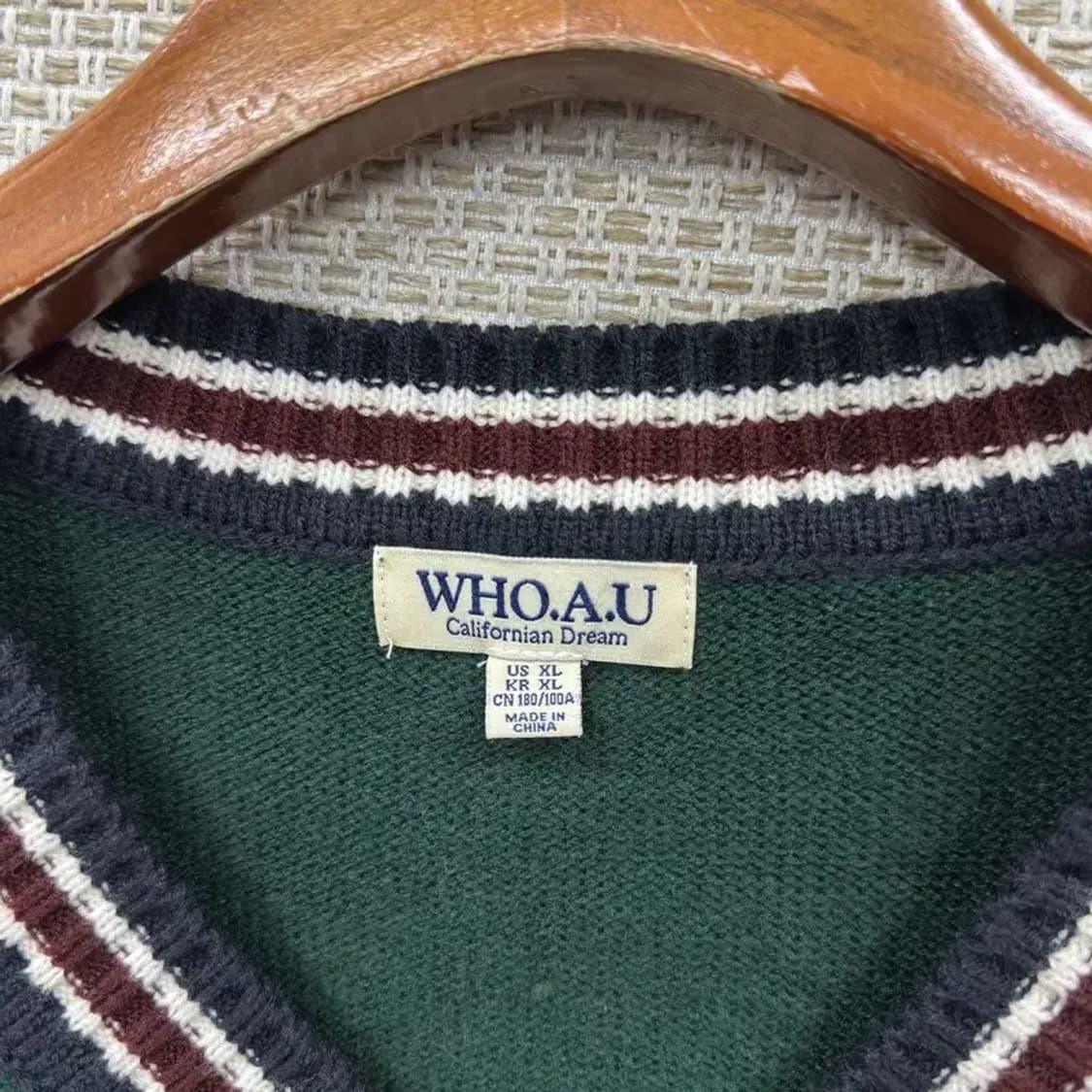 후아유 캐주얼 브이넥 니트 조끼 베스트 XL M09427 상품이미지3