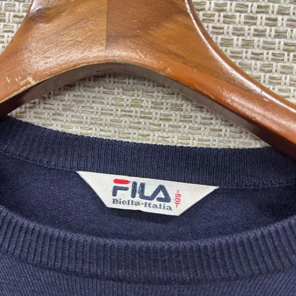 필라 자수로고 캐주얼 실크 울 니트 105 M09429 상품이미지3