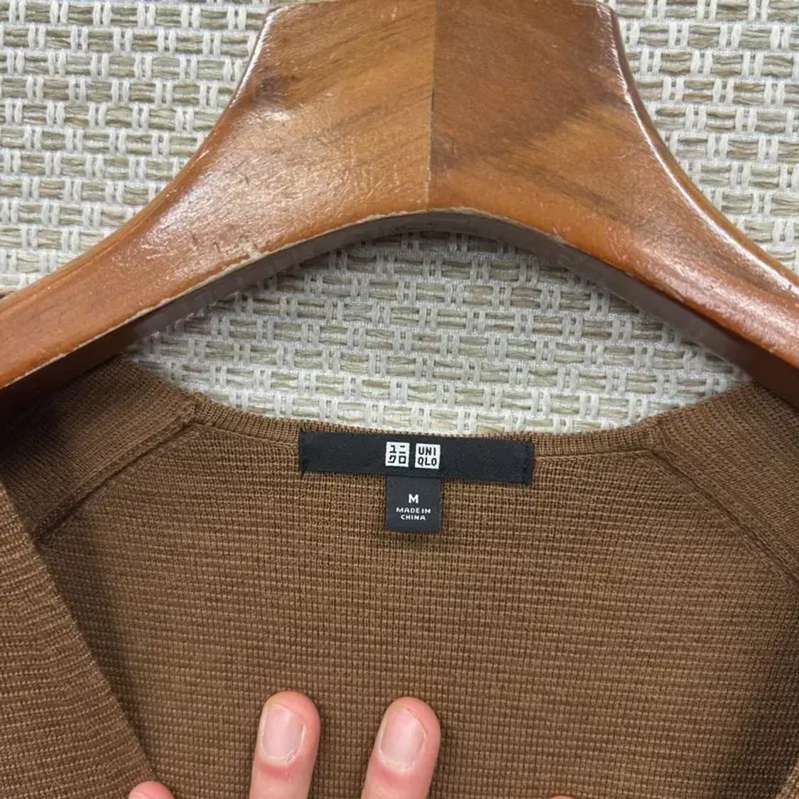 유니클로 브라운 캐주얼 울 롱 가디건 M M09431 상품이미지3