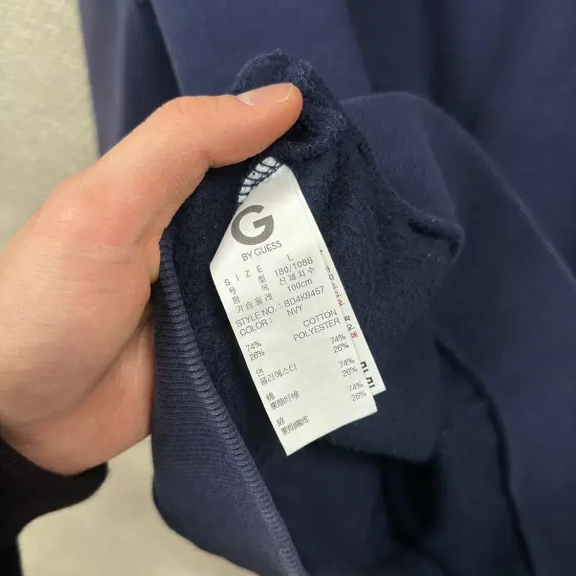 게스 약기모 센터자수 캐주얼 후드집업 L M09445 상품이미지4