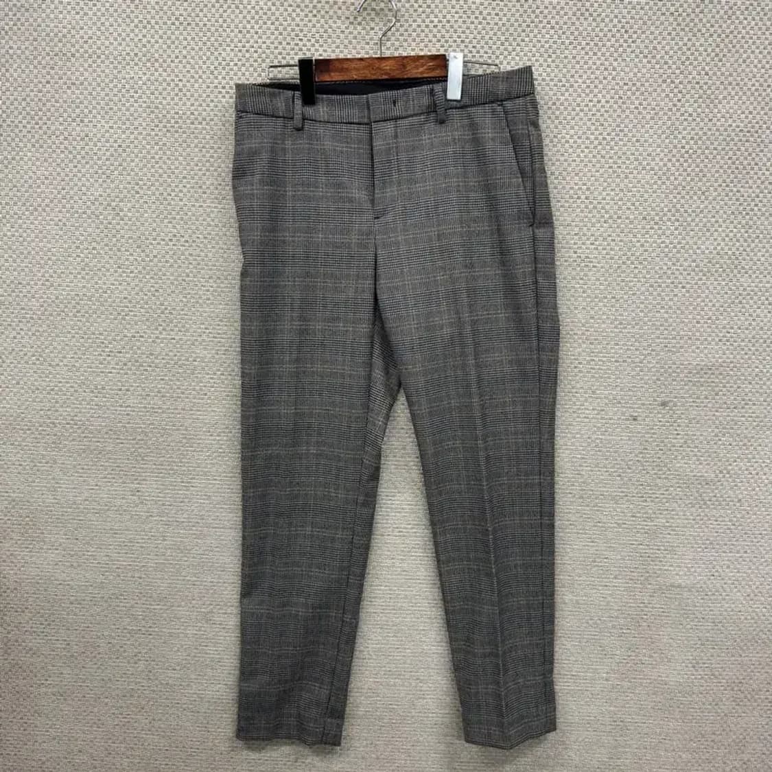 지오다노 캐주얼 체크 슬렉스 바지 32인치 M09455 상품이미지1