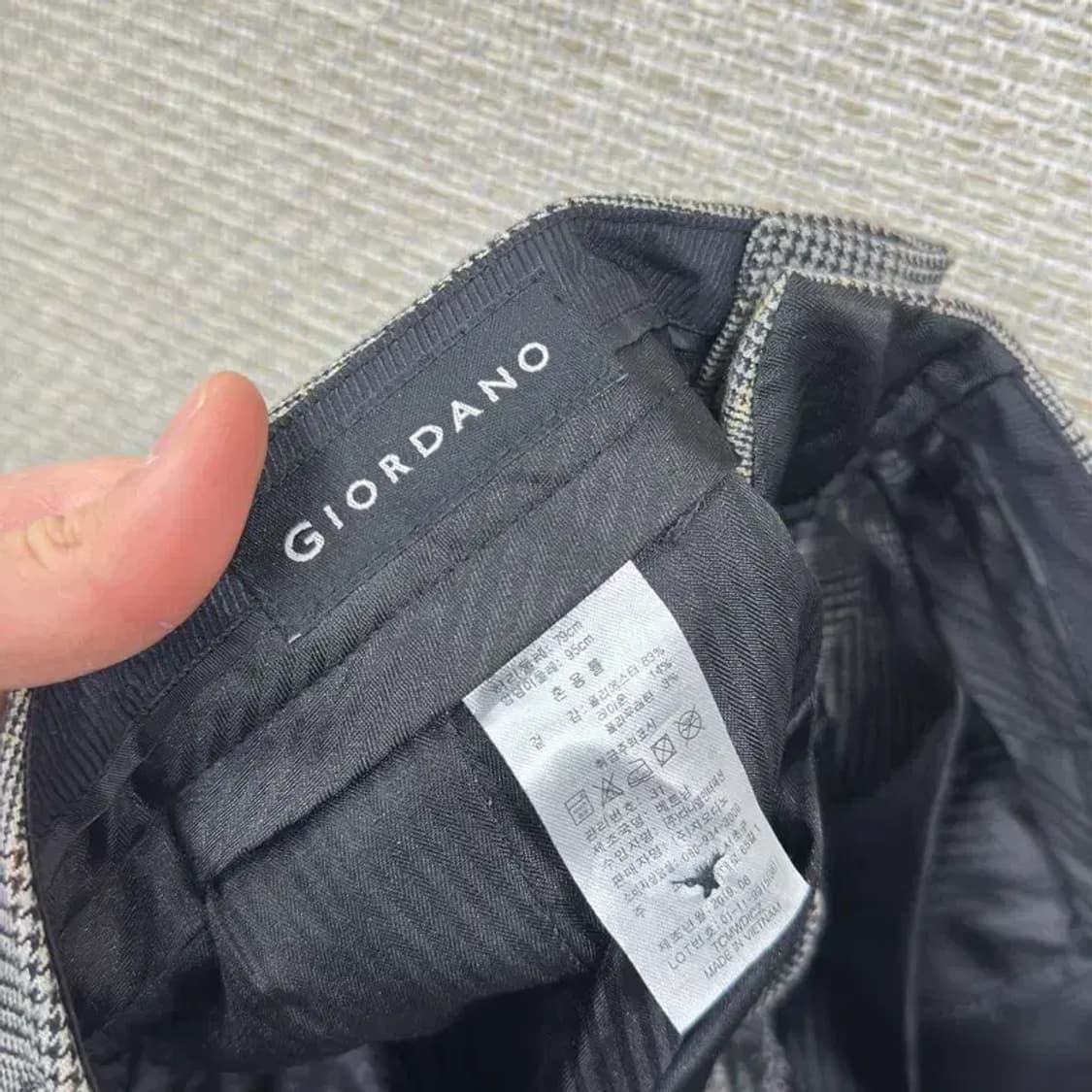 지오다노 캐주얼 체크 슬렉스 바지 32인치 M09455 상품이미지3